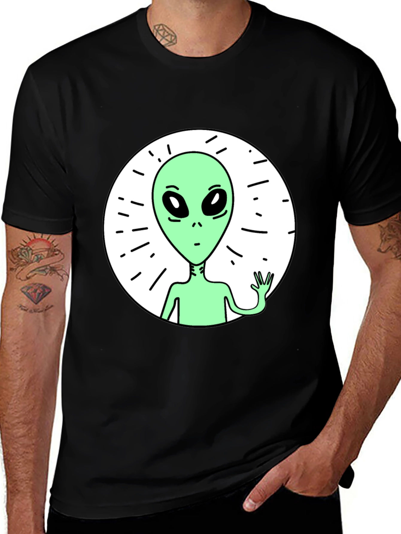 Variant 13 of Retro Alien Graphic Tee