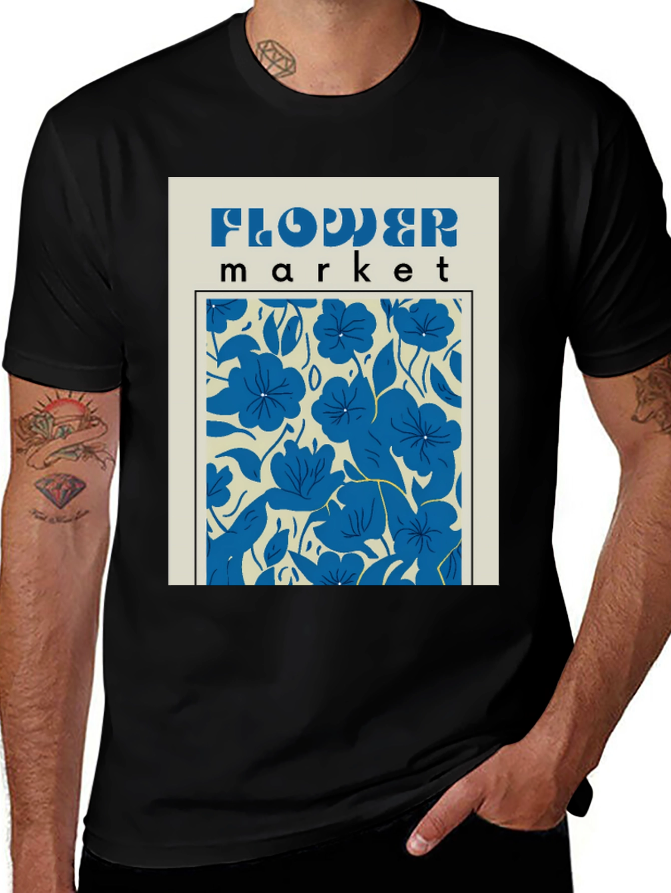 Variant 5 of Flower Market Graphic T-Shirt - Modern Floral Tee
