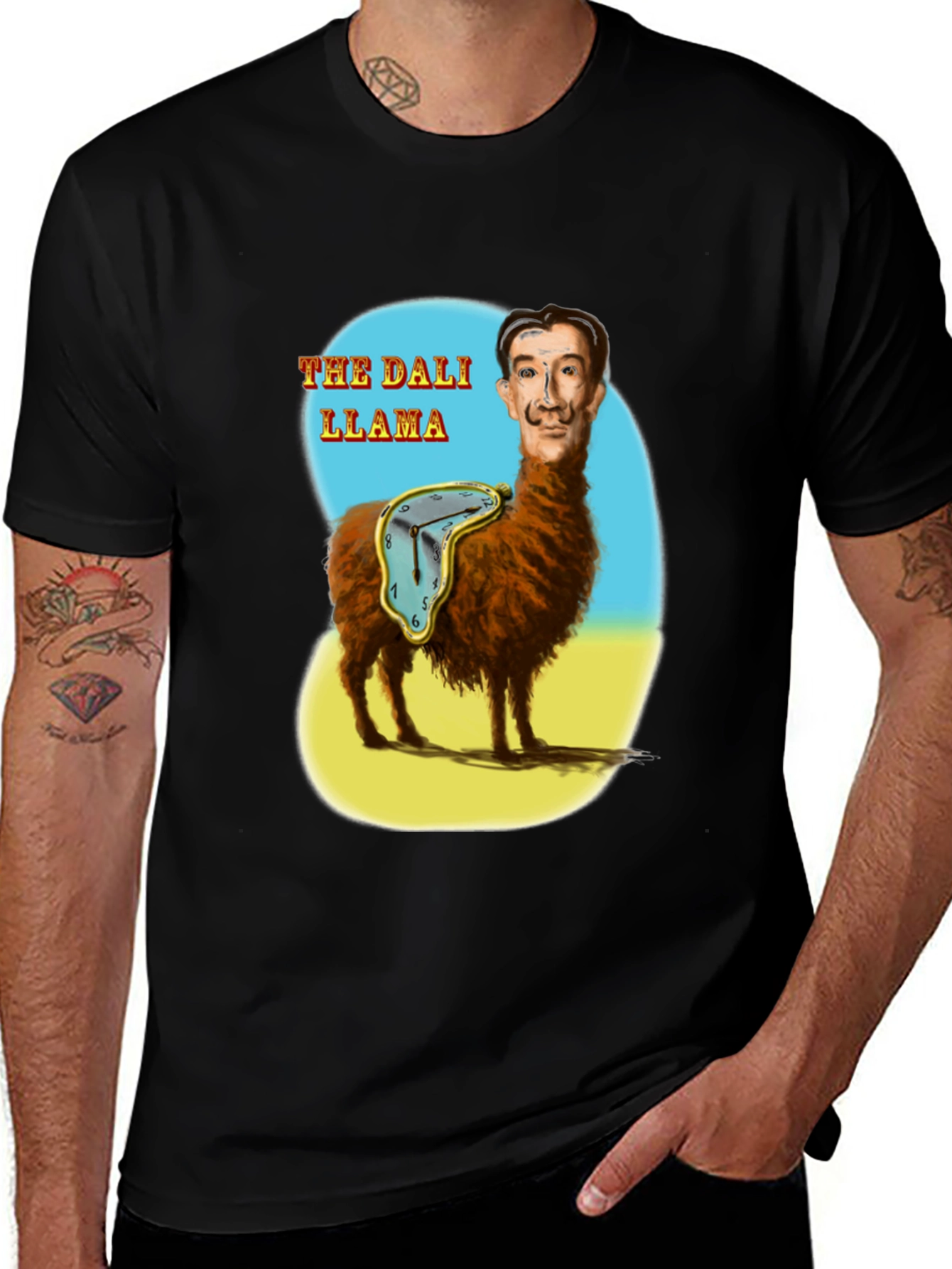 Variant 20 of The Dali Llama Graphic T-Shirt - Surreal Art Tee