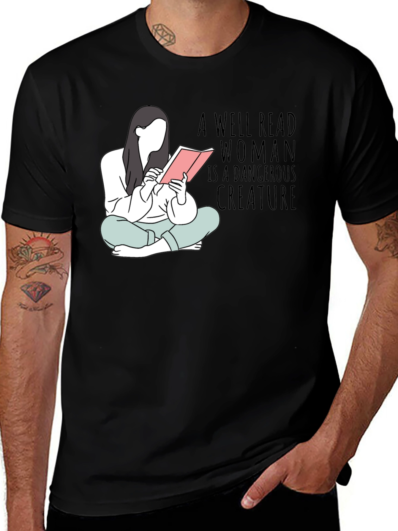 Variant 22 of Well-Read Woman Graphic Tee - Unique Book Lover Shirt