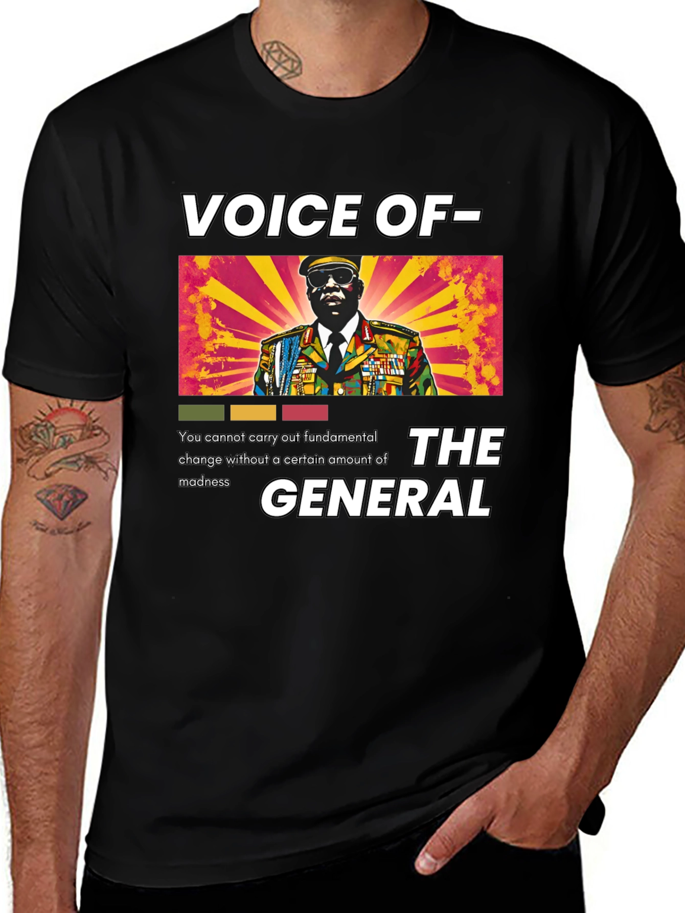 Black Voice of The General Graphic Tee main image