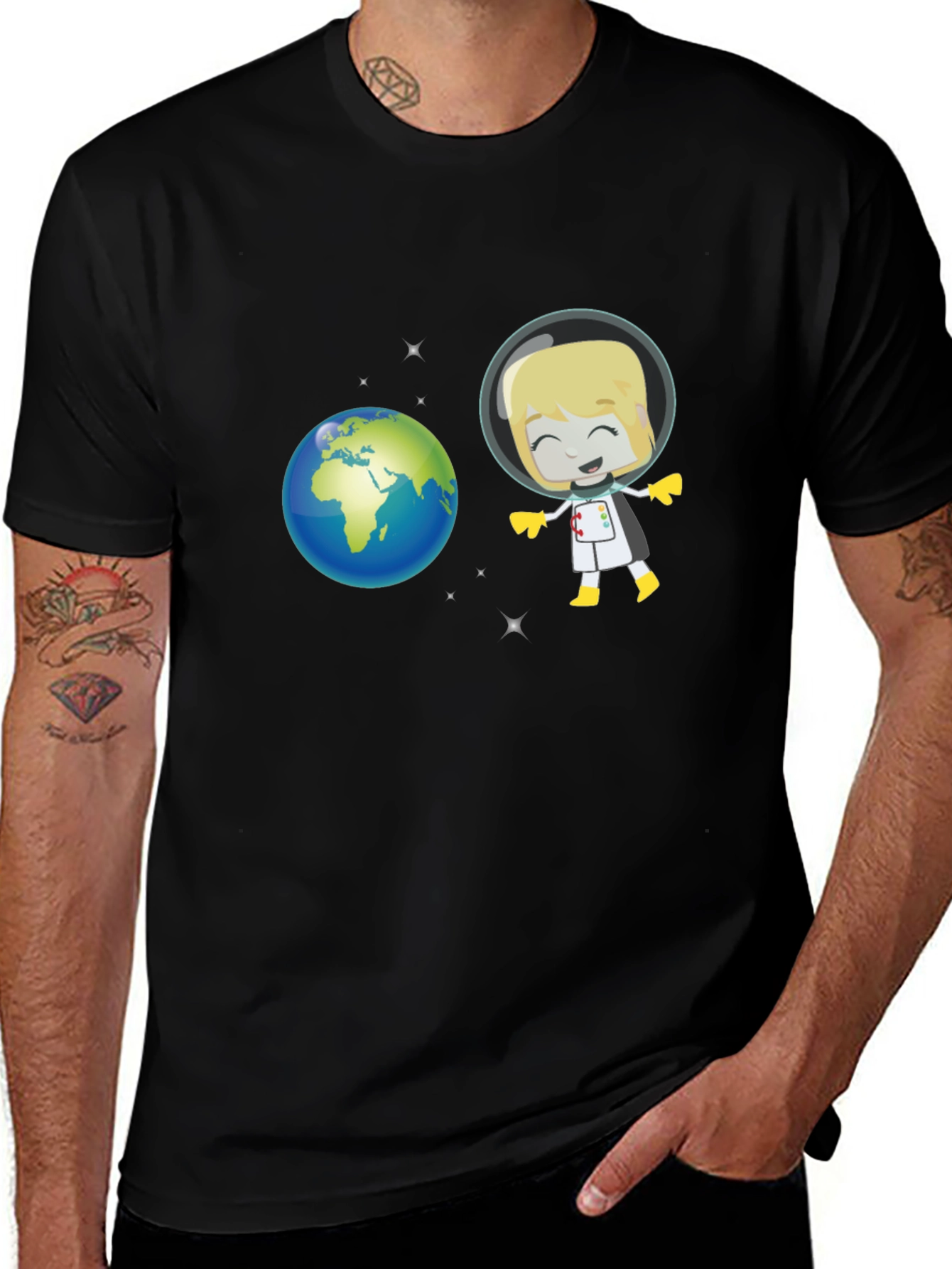 Variant 20 of Astronaut & Earth Graphic Tee