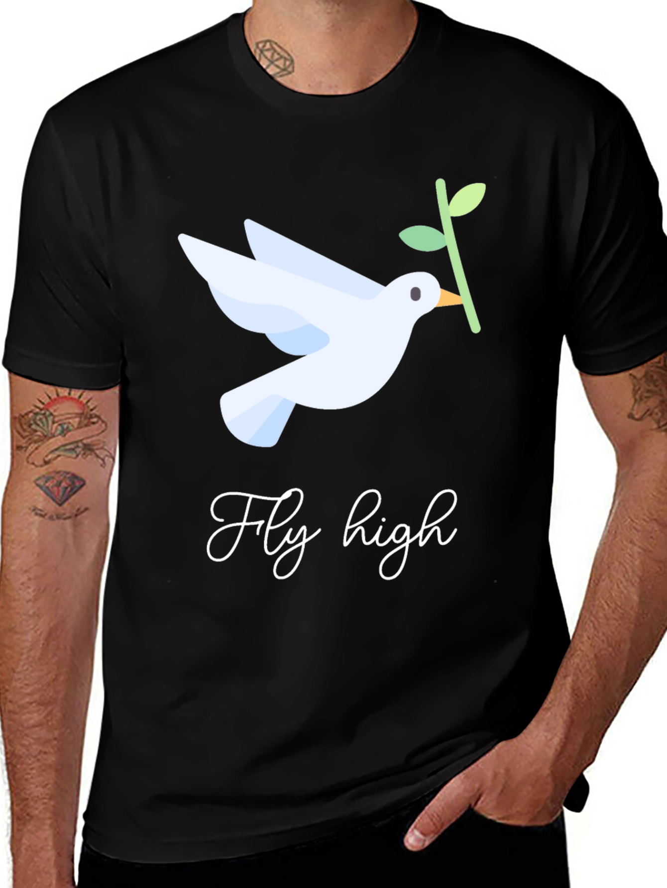 Dove 'Fly High' Graphic T-Shirt - Casual Comfort