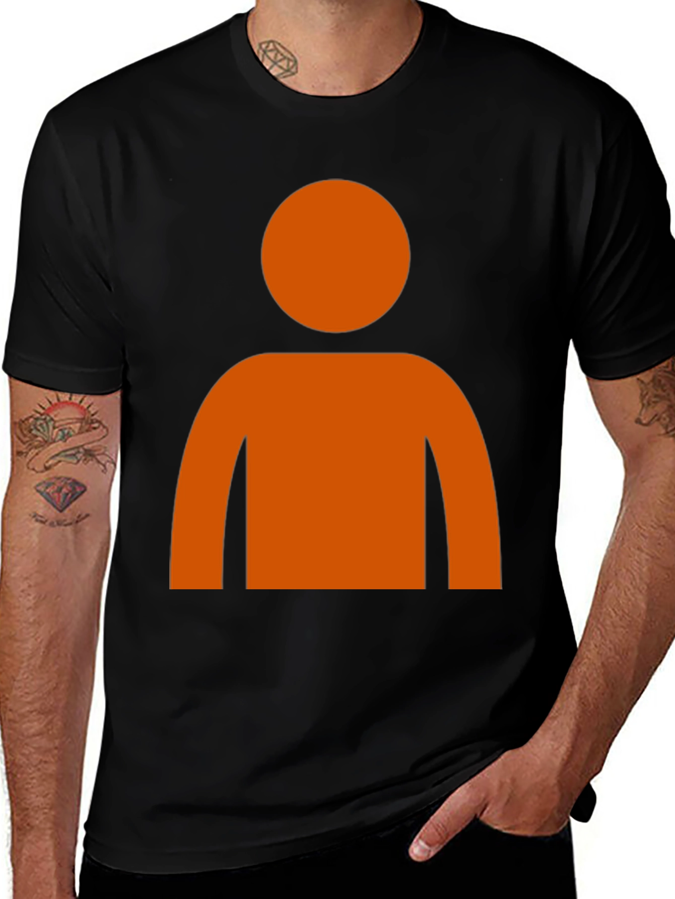 Variant 3 of Orange Silhouette Graphic T-Shirt