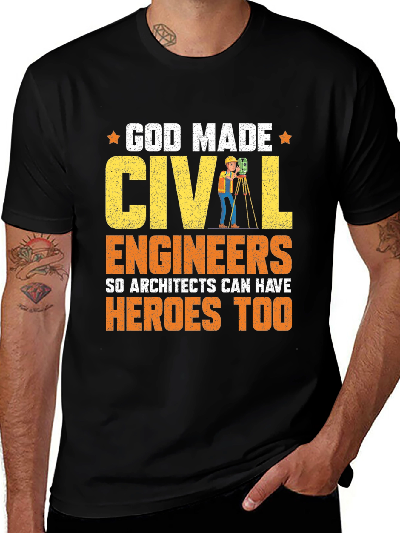 Variant 30 of God Made Civil Engineers T-Shirt