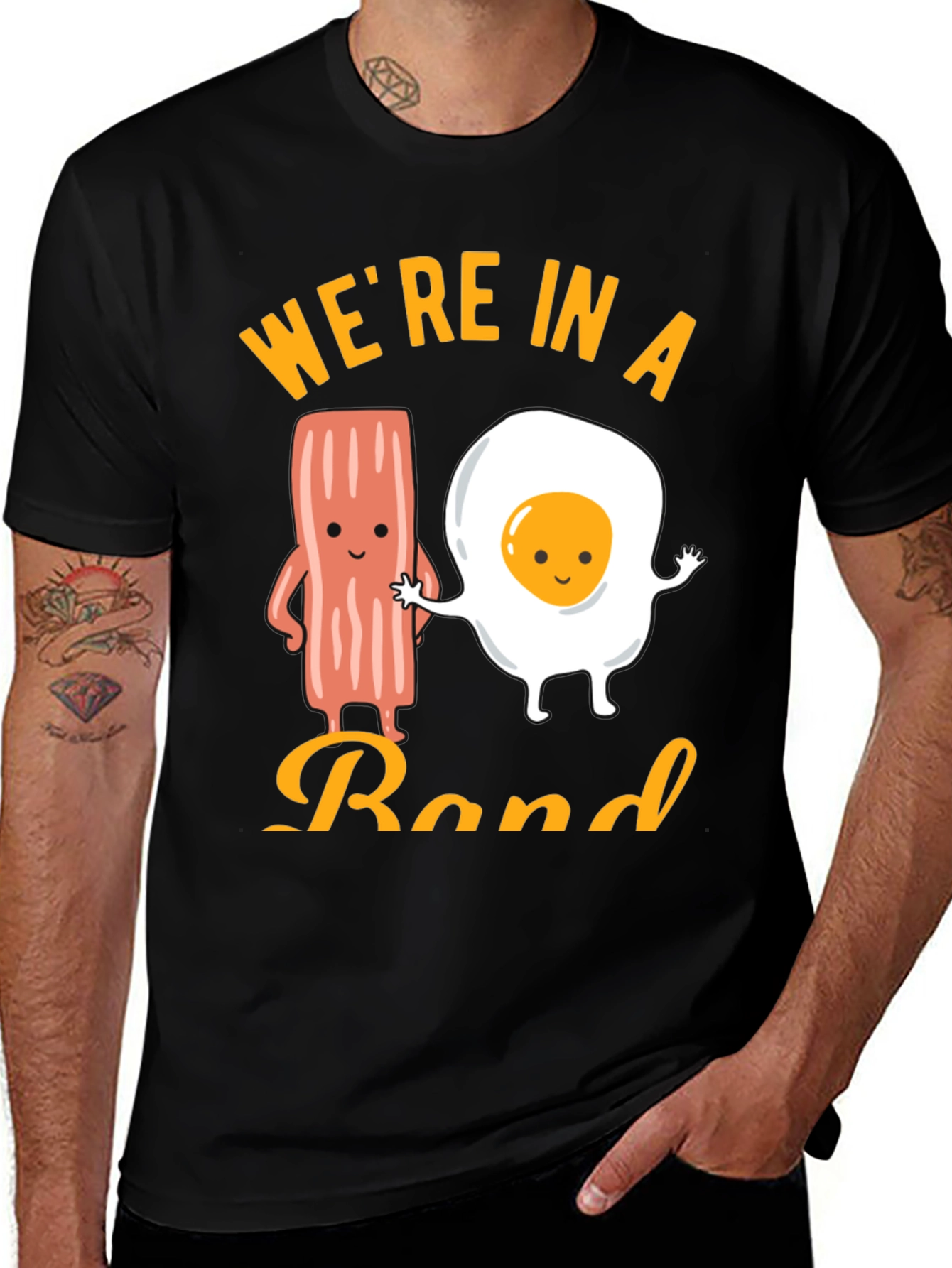 Variant 24 of Funny Bacon & Egg Bond Graphic T-Shirt