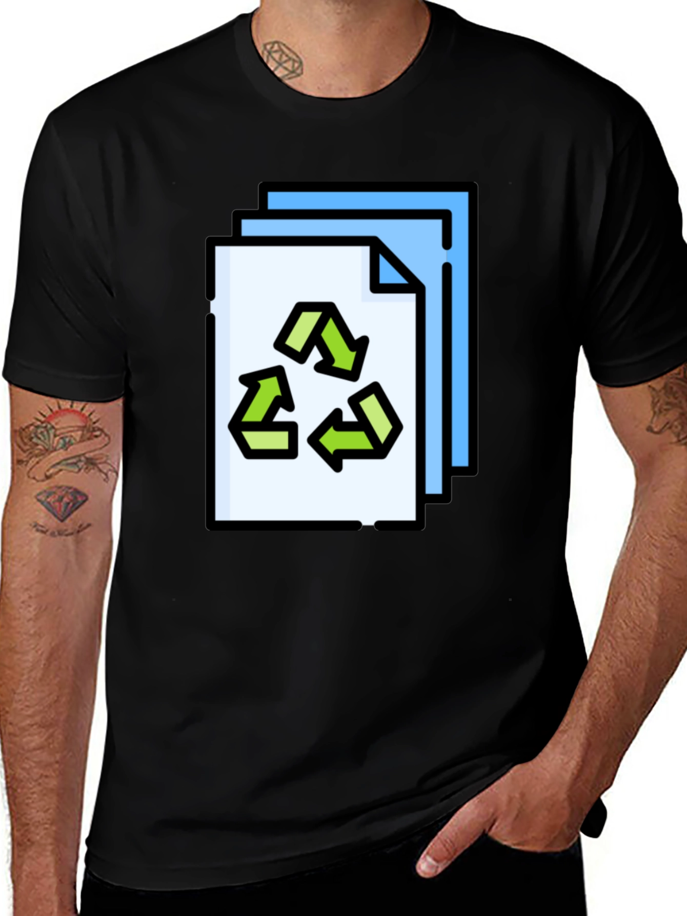 Variant 18 of Eco-Friendly Recycle Symbol T-Shirt
