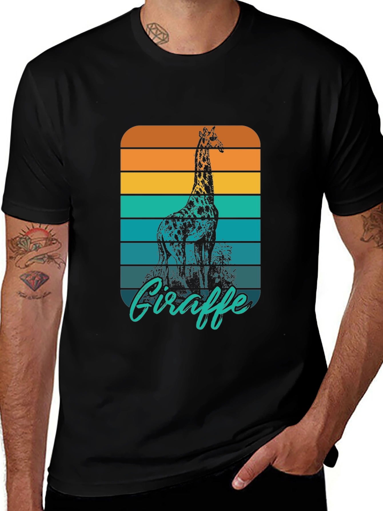 Variant 14 of Retro Giraffe T-Shirt