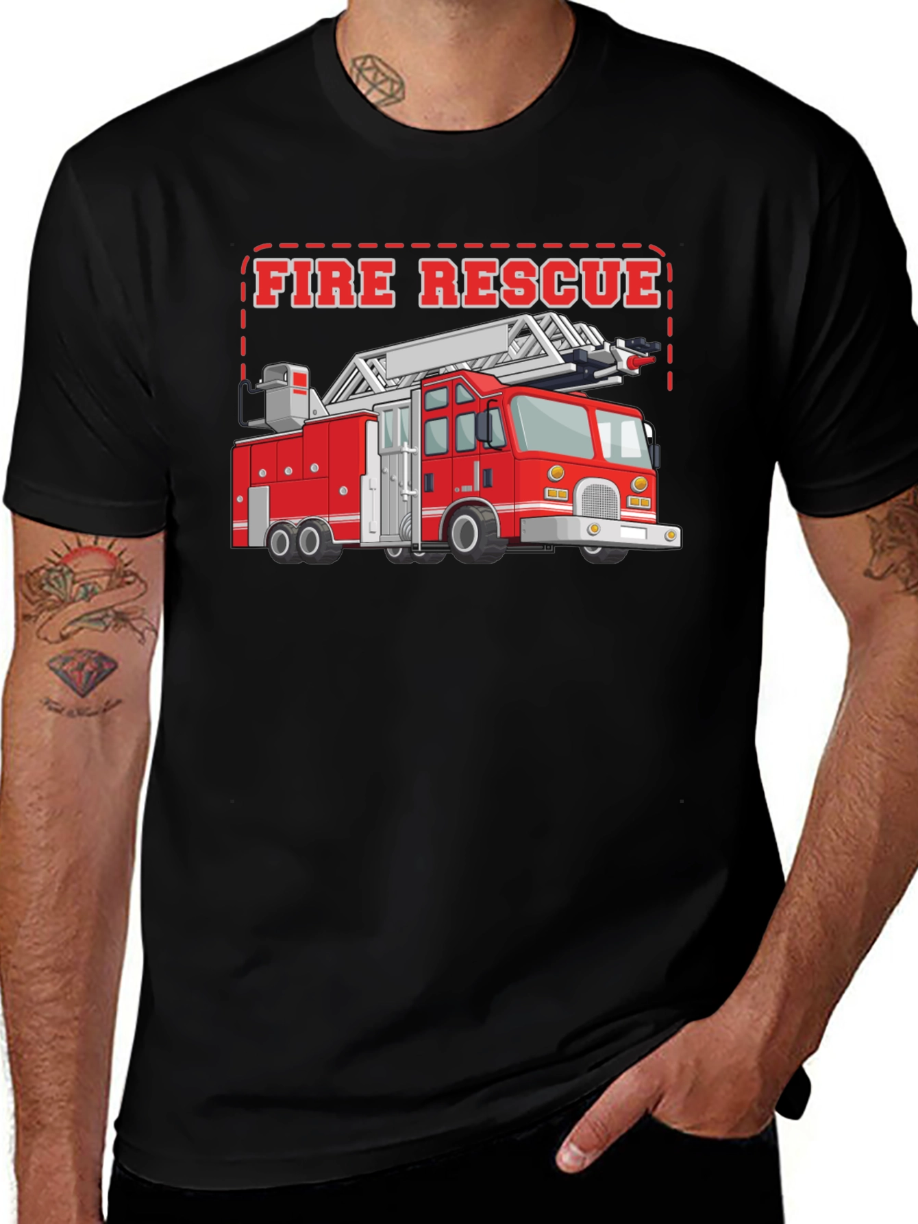 Variant 15 of Fire Rescue Truck T-Shirt