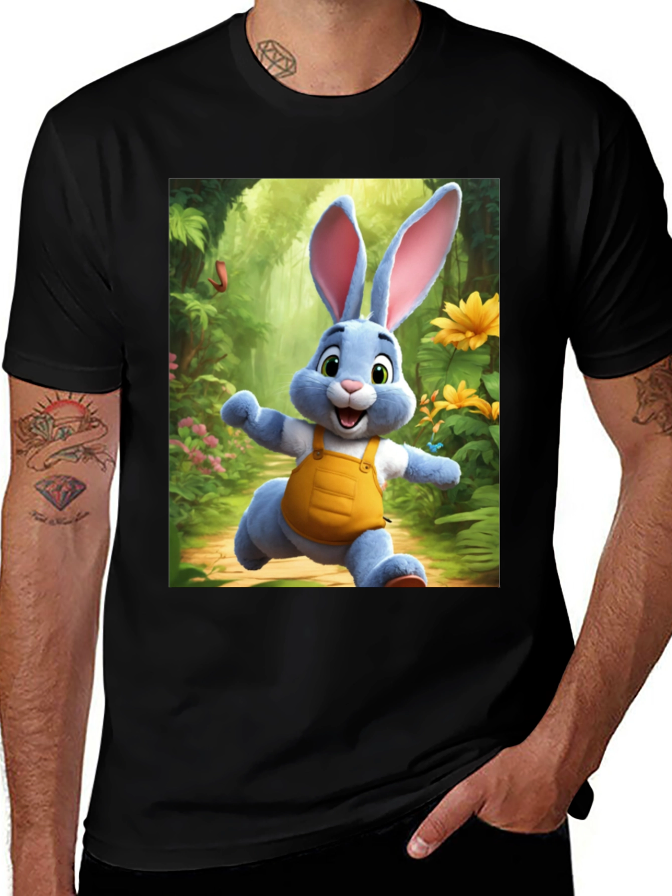 Variant 4 of Cartoon Bunny Graphic T-Shirt