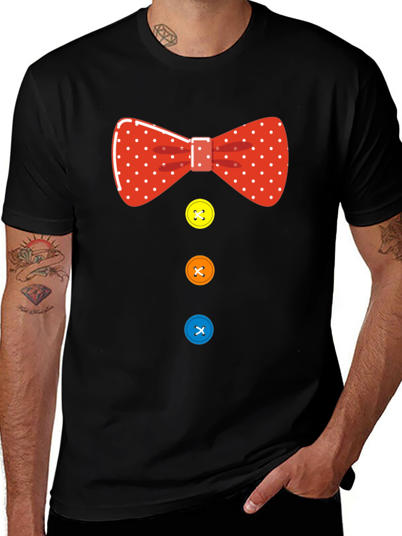 Variant 21 of Bow Tie Buttons Funny Men's T-Shirt