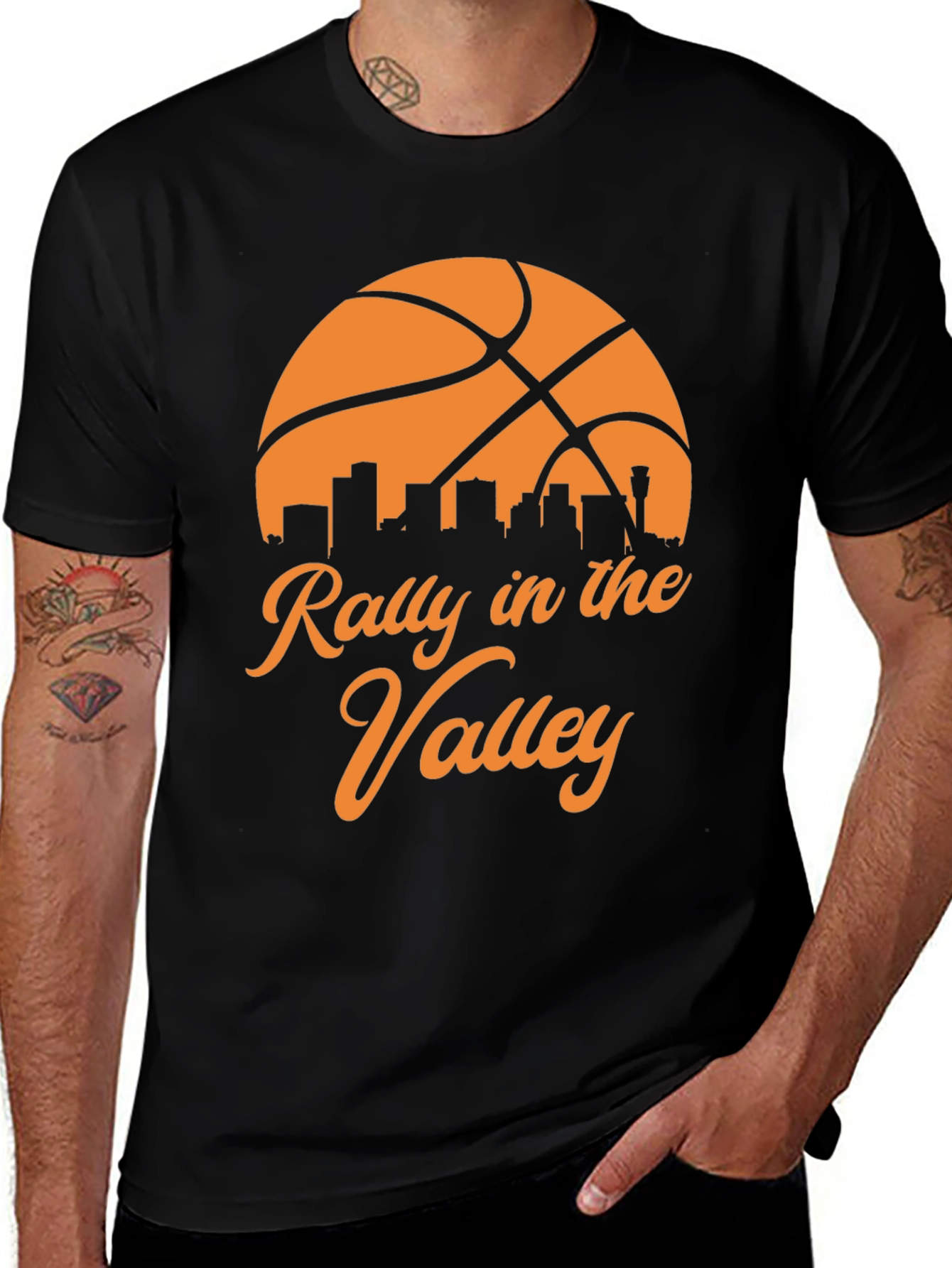 Black Rally in the Valley Basketball Graphic T-Shirt main image
