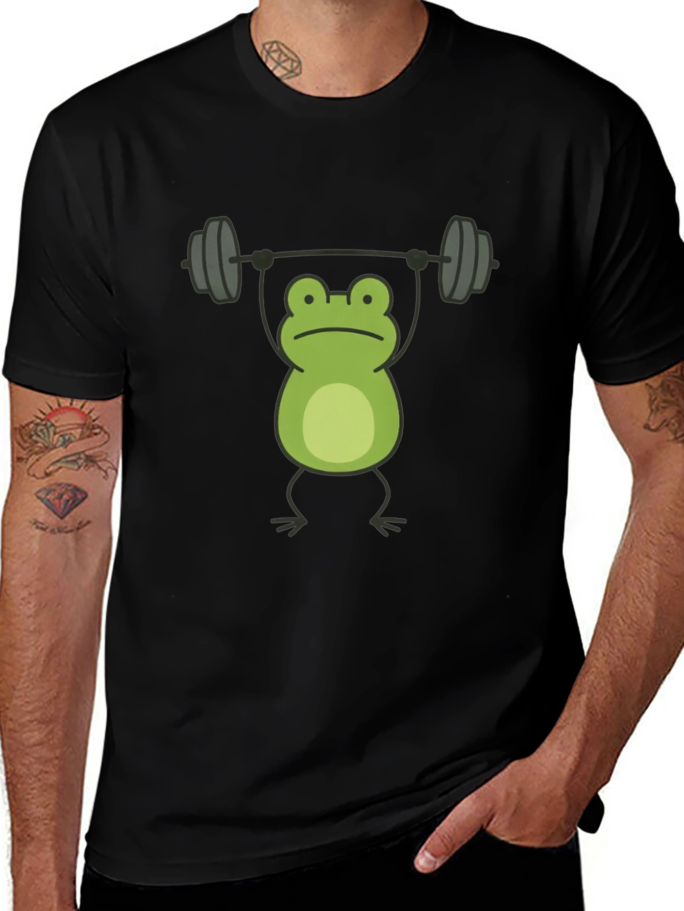 Variant 3 of Frog Lifting Weights T-Shirt - Gym Humor Tee