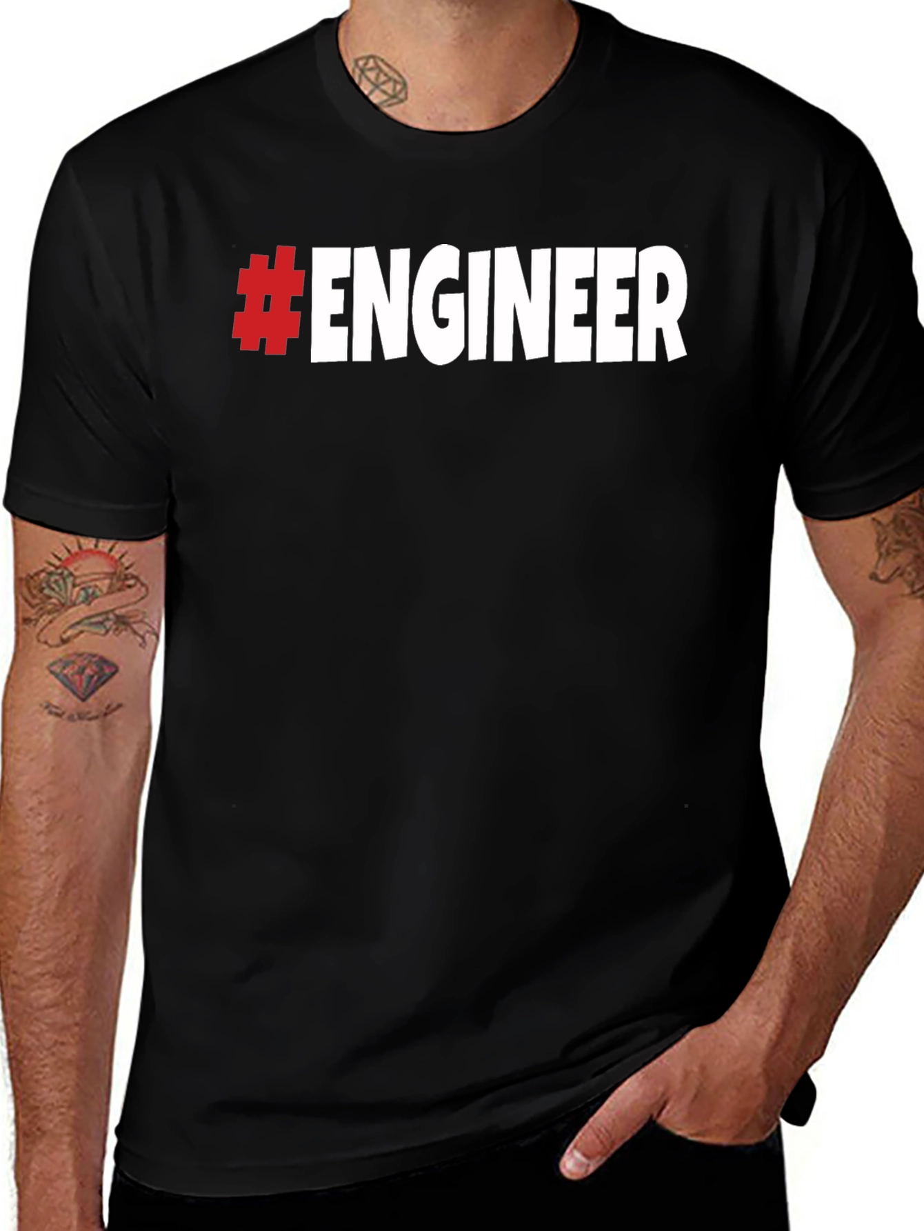Variant 28 of Engineer T-Shirt - Hashtag Design