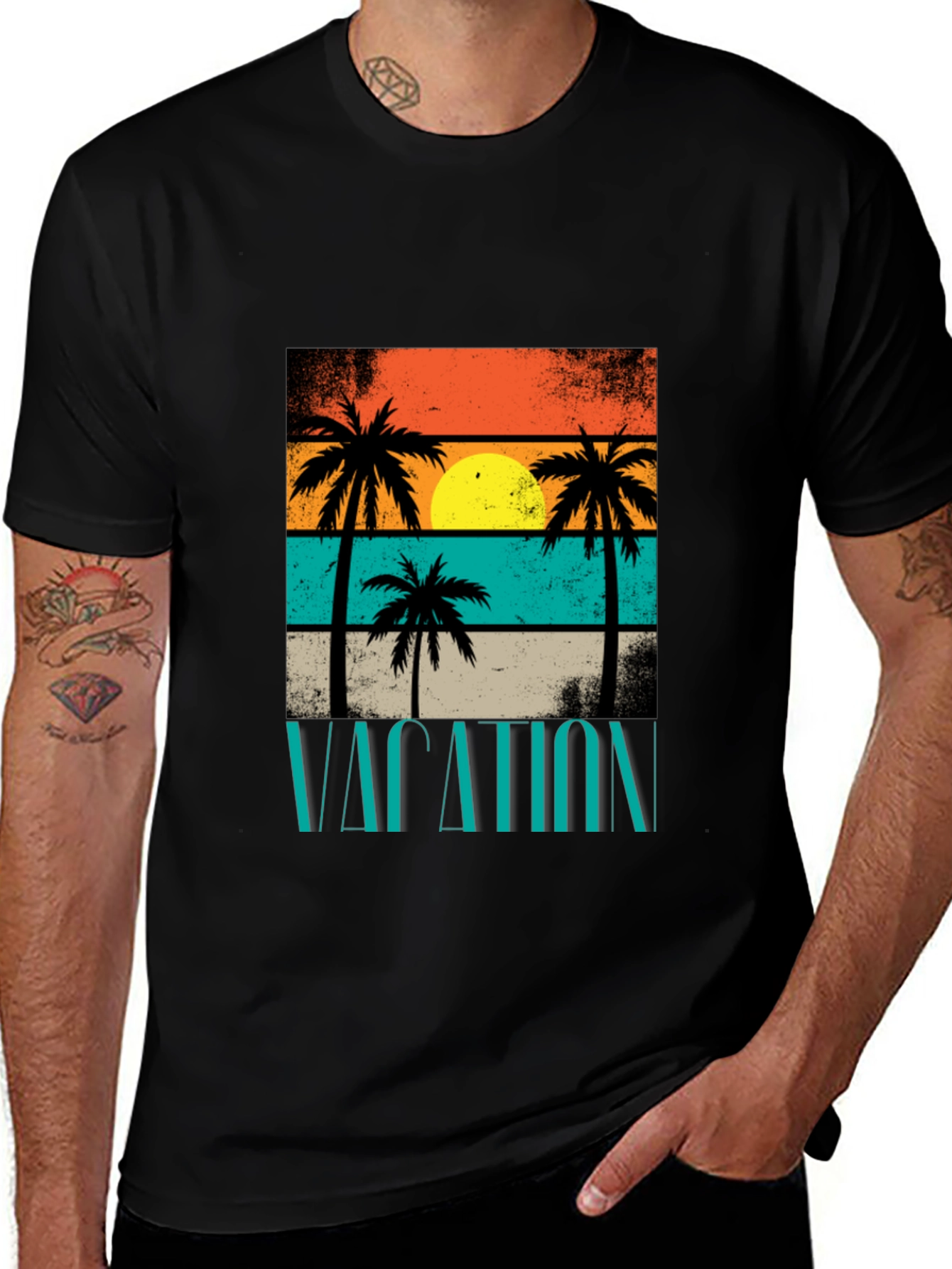 Variant 22 of Vacation Palm Tree Graphic T-Shirt