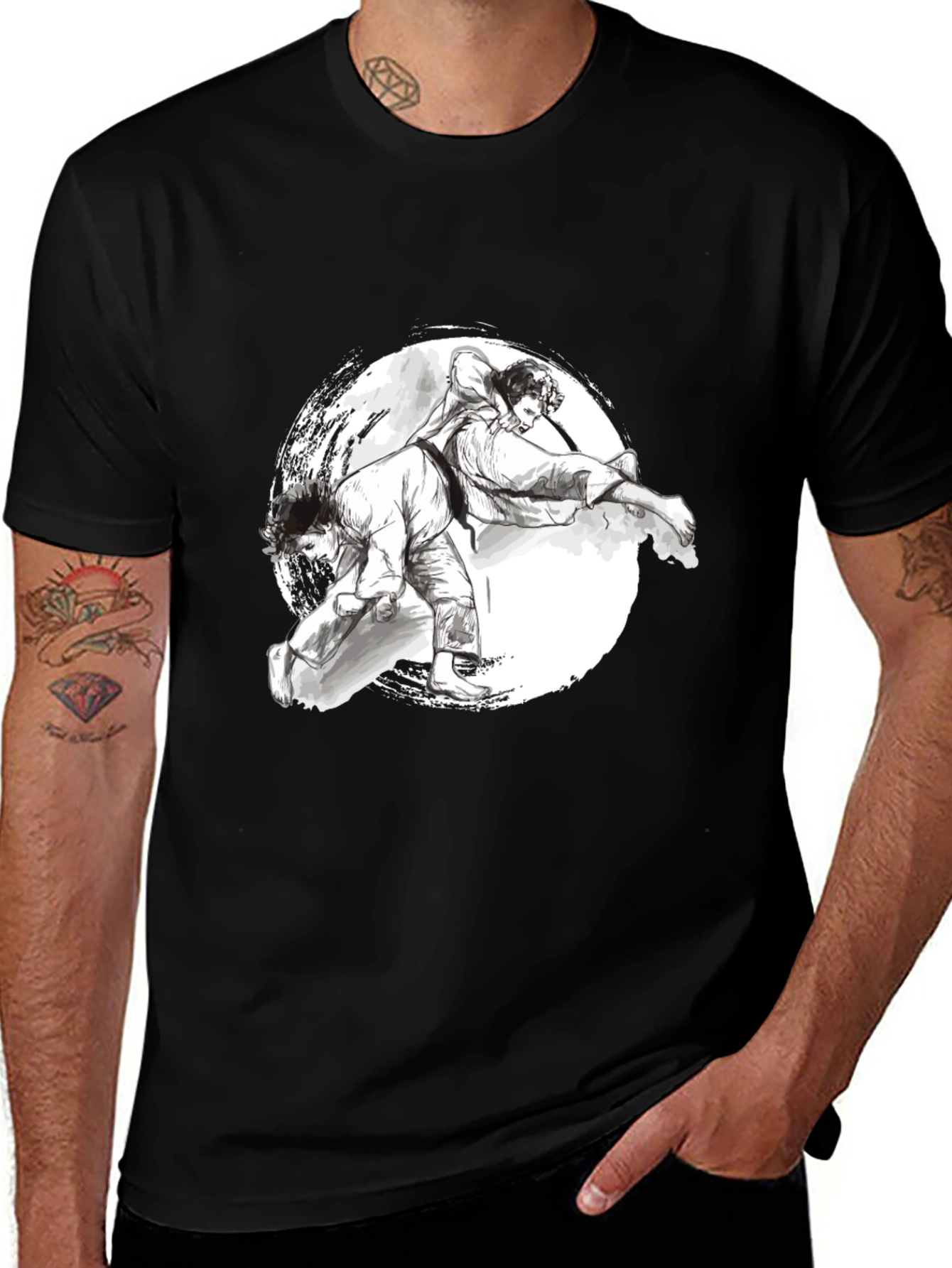 Variant 9 of Judo Throw Black T-Shirt