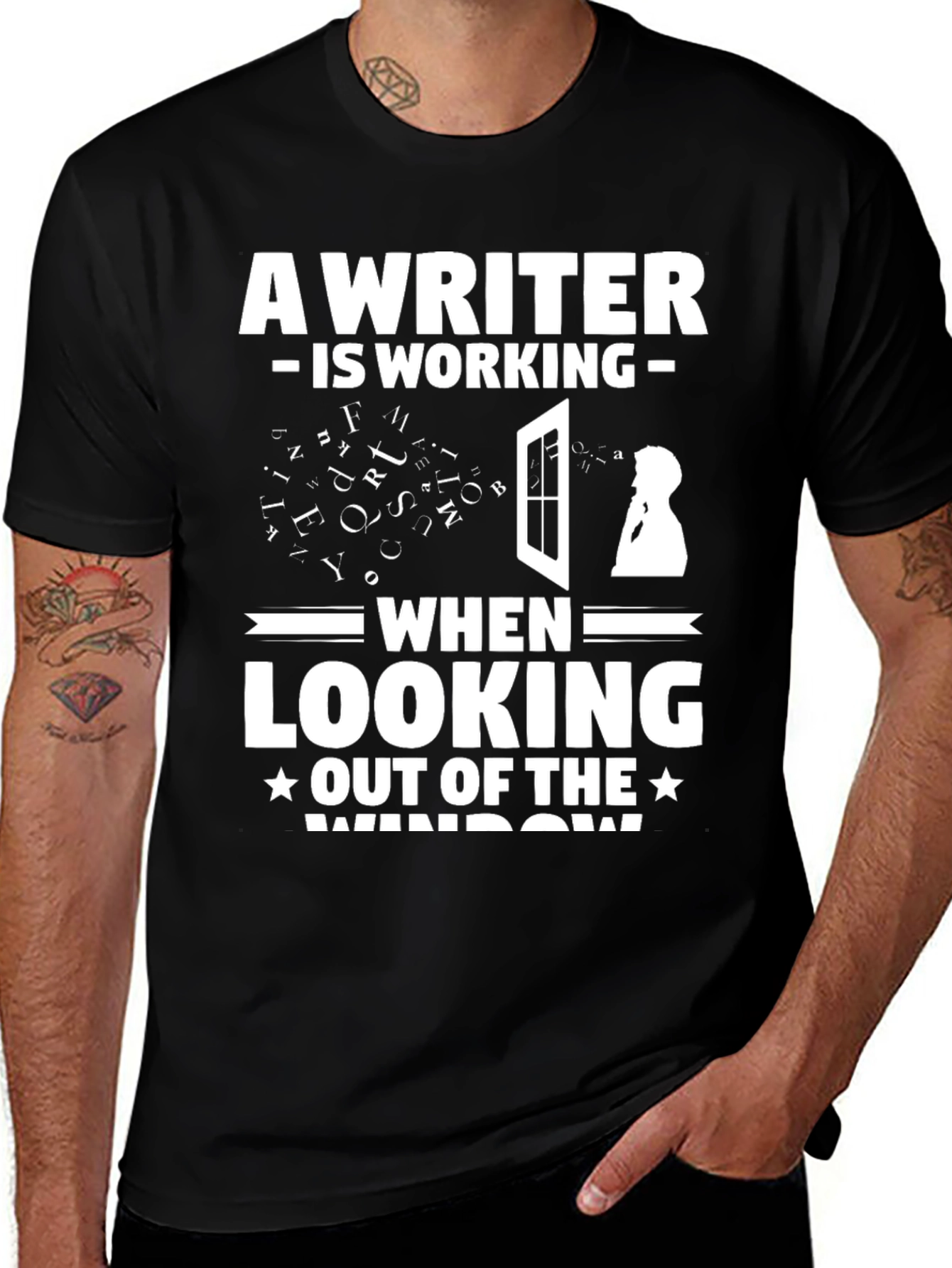 Variant 11 of Writer at Work Funny Graphic T-Shirt