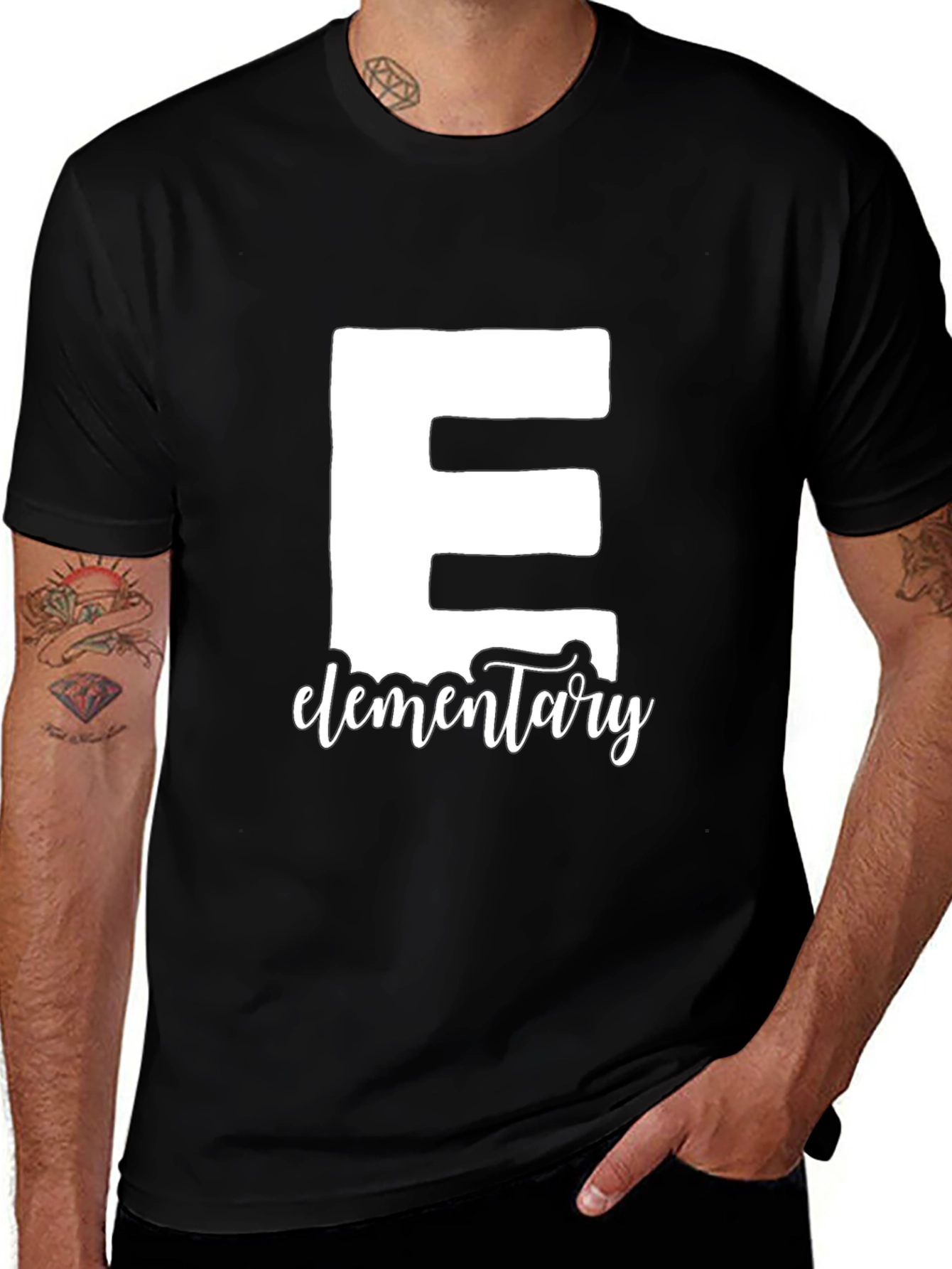 Variant 12 of Elementary School Teacher T-Shirt - Black Cotton Tee
