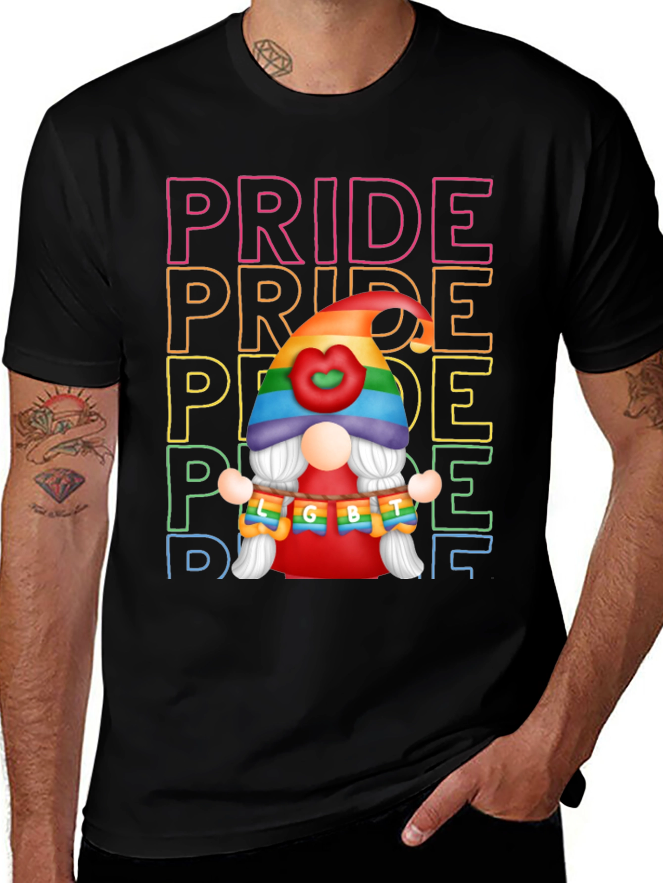 Pride LGBT Gnome Graphic T-Shirt