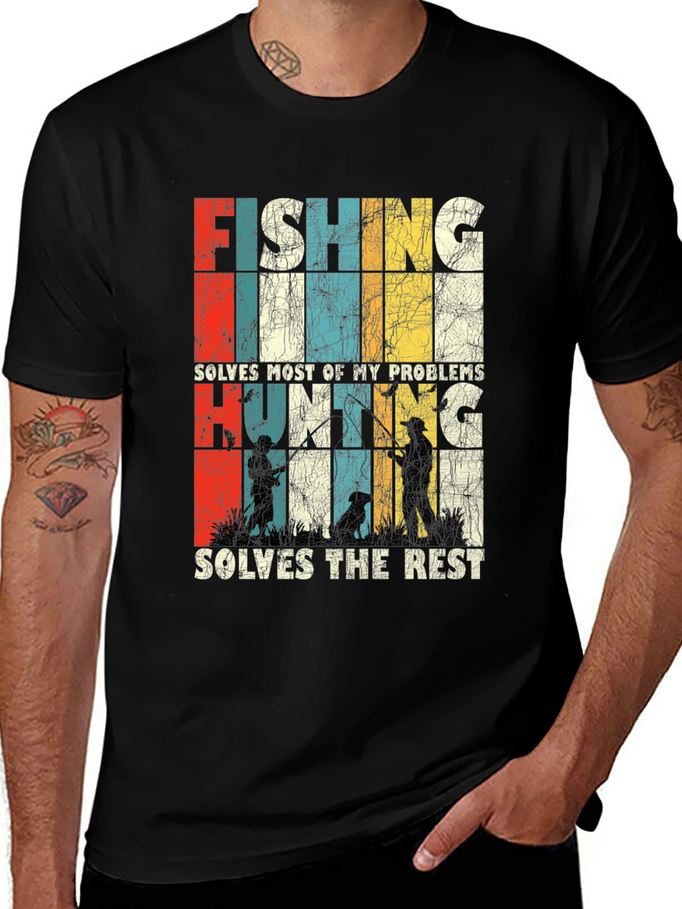 Variant 19 of Fishing Hunting Problems Solved T-Shirt