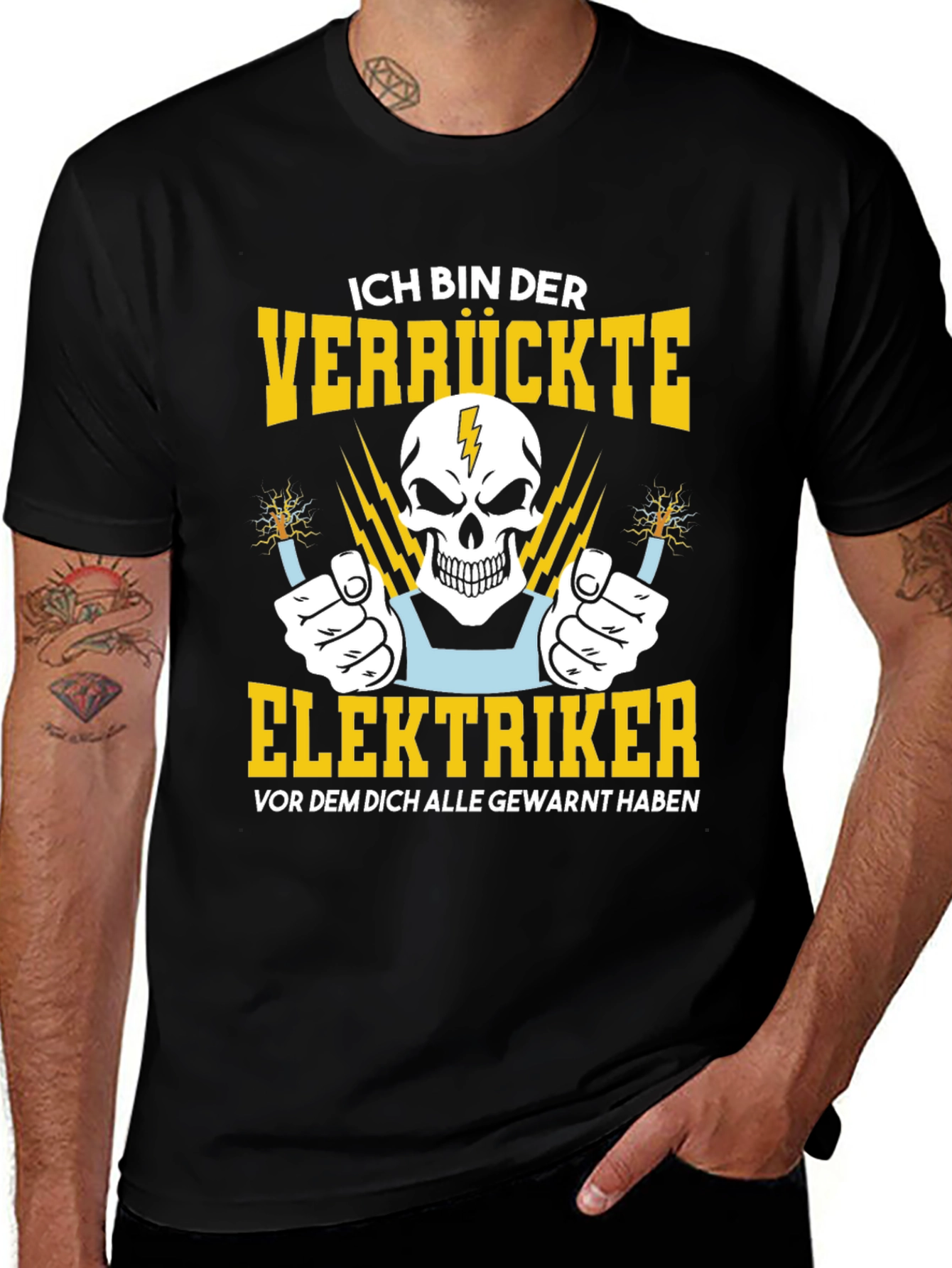 Variant 13 of Crazy Electrician T-Shirt - Funny German Text