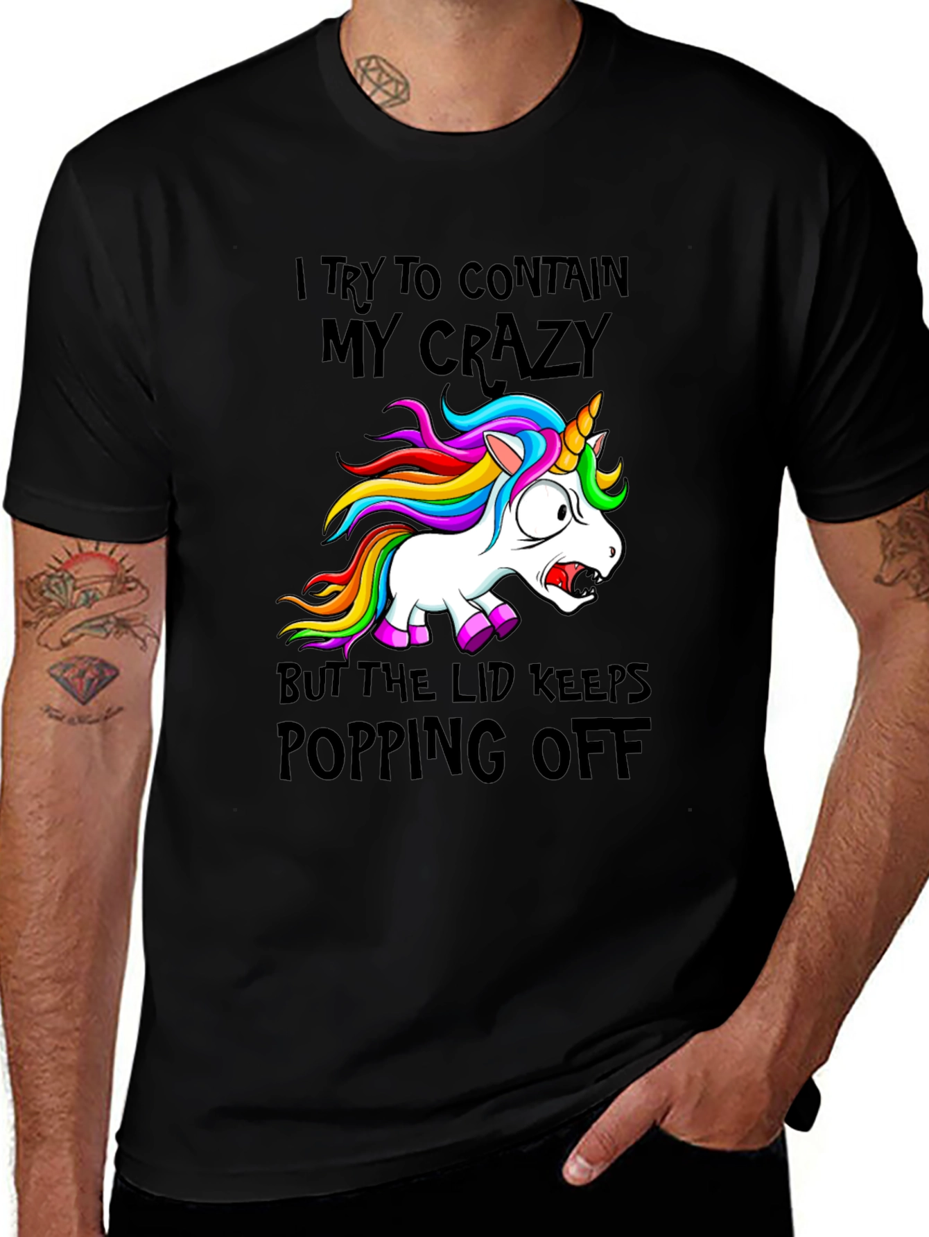 Variant 8 of Crazy Unicorn T-Shirt
