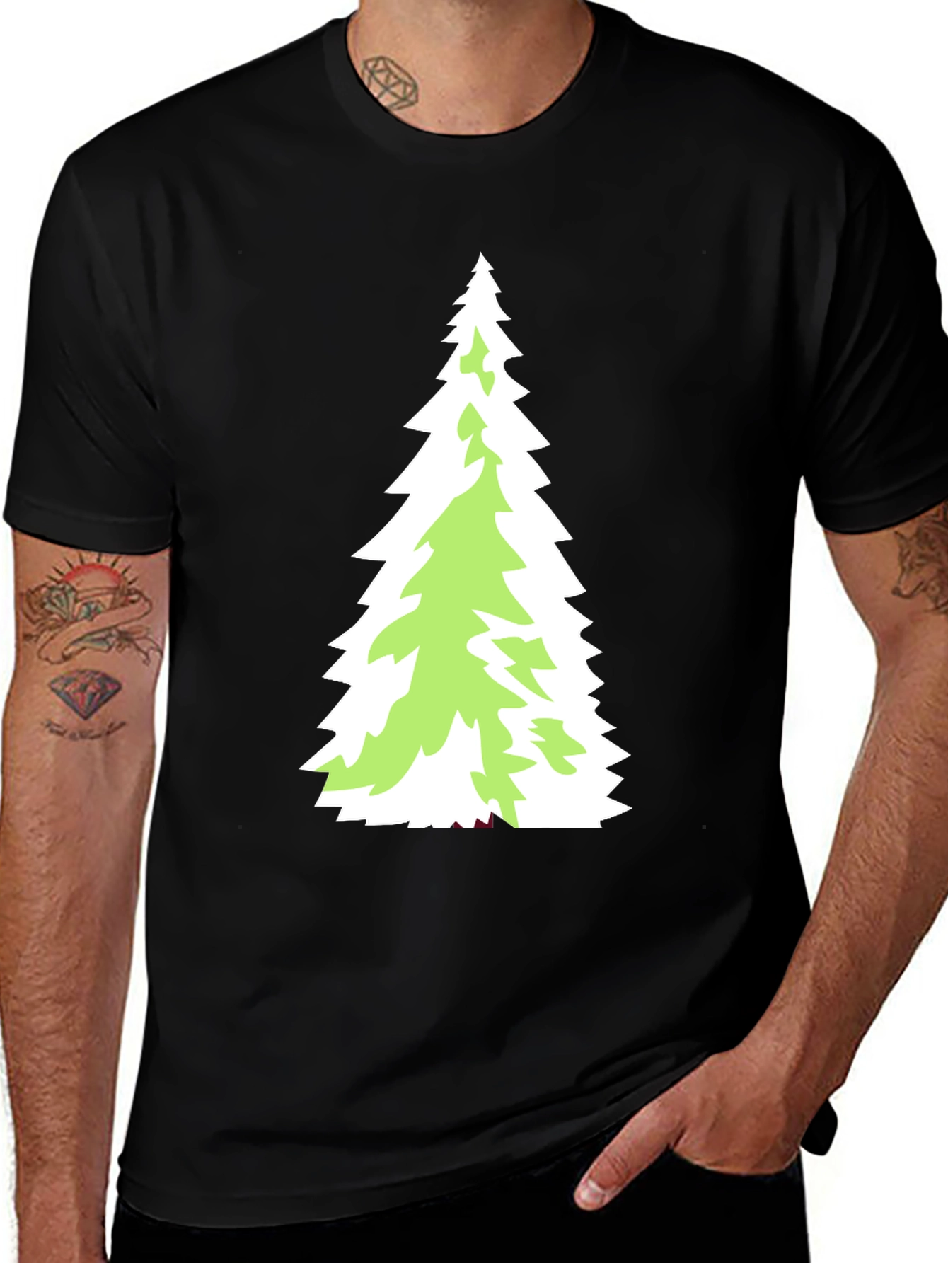 Variant 18 of Festive Christmas Tree Graphic Tee - Holiday Style
