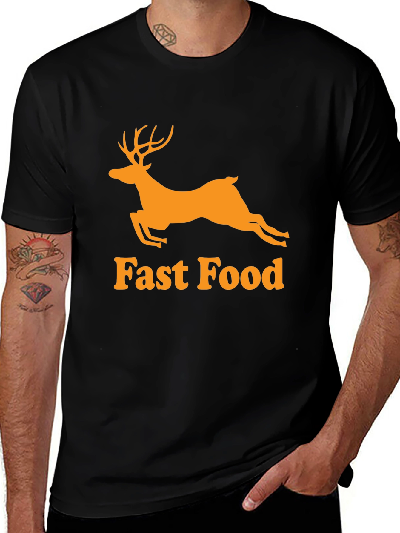 Variant 19 of Fast Food Deer Graphic Tee