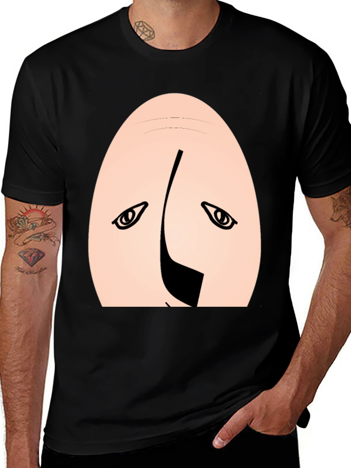 Variant 4 of Funny Upside Down Face Graphic Tee