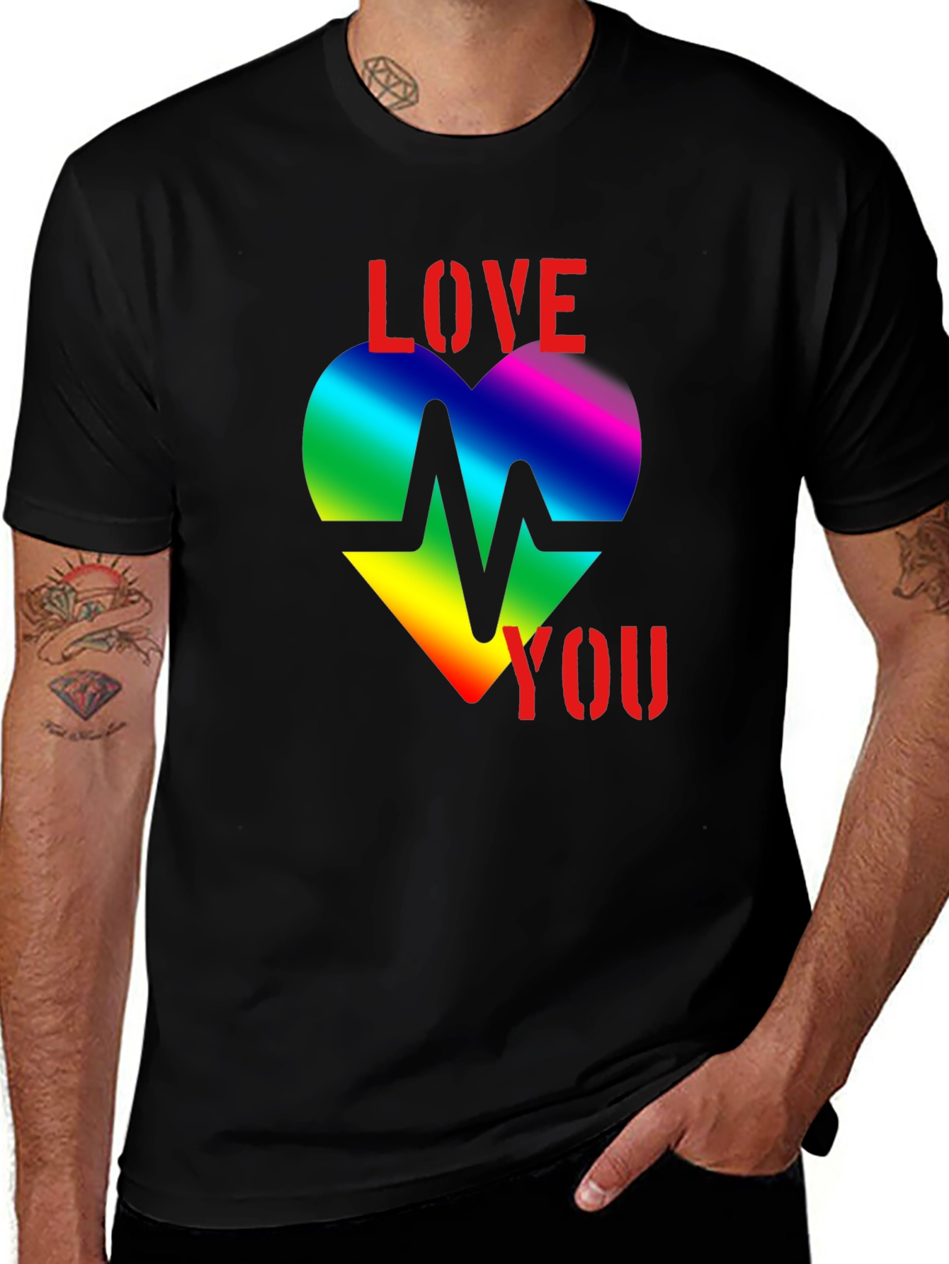 Variant 27 of Love You Heartbeat Graphic Tee