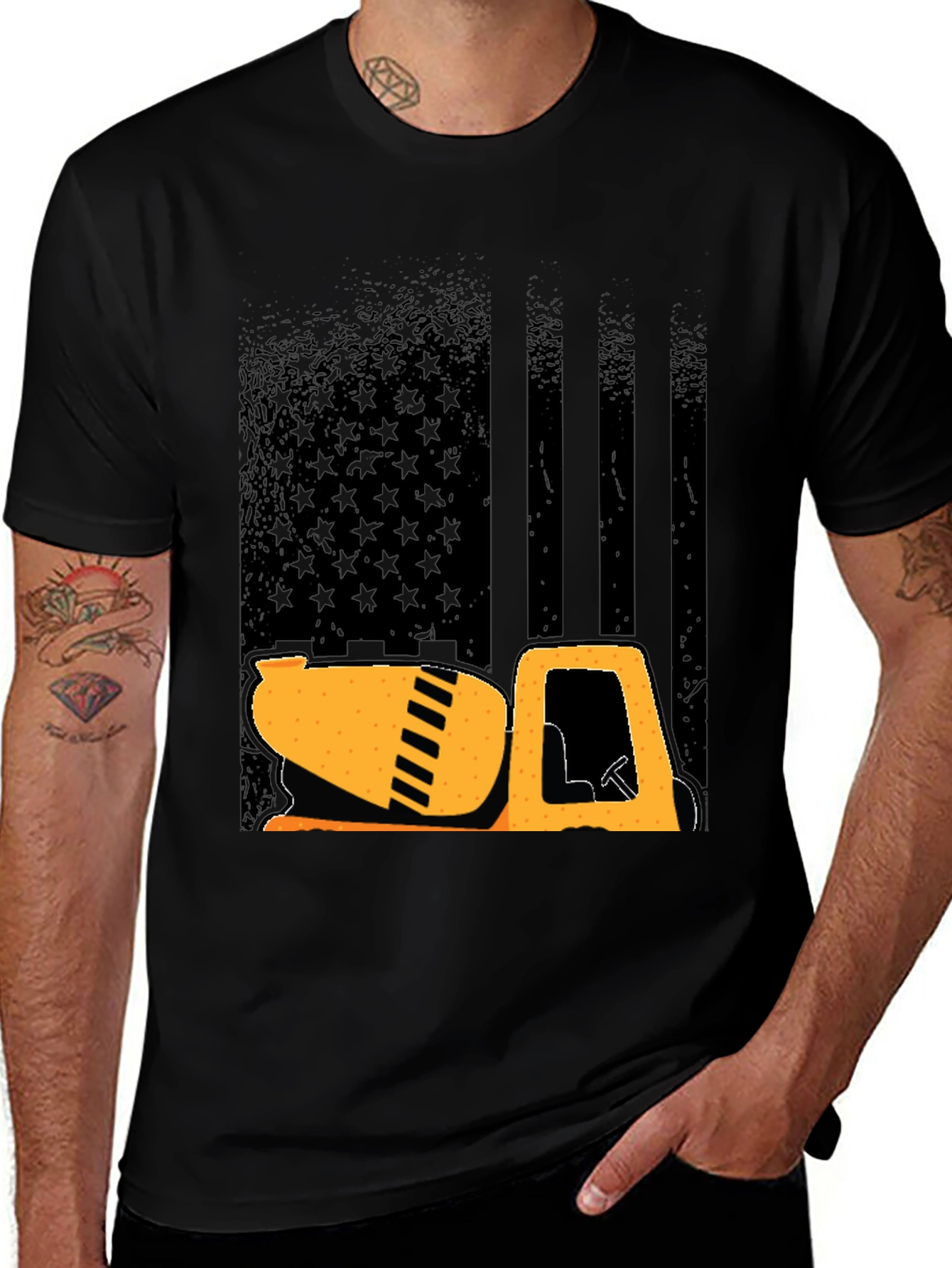 Variant 11 of Concrete Truck Flag Graphic T-Shirt