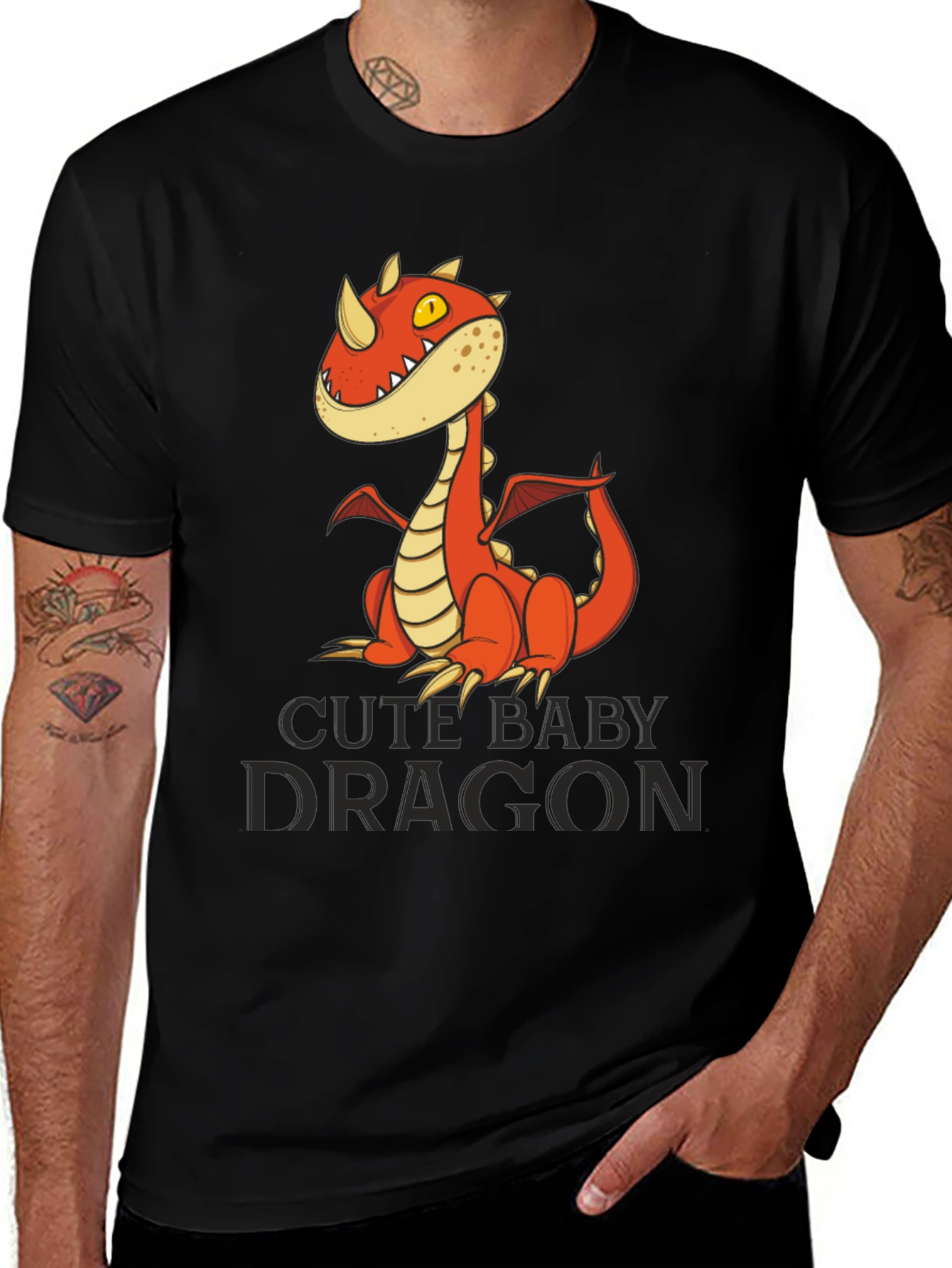 Cute Baby Dragon Graphic Tee - Unisex T-Shirt