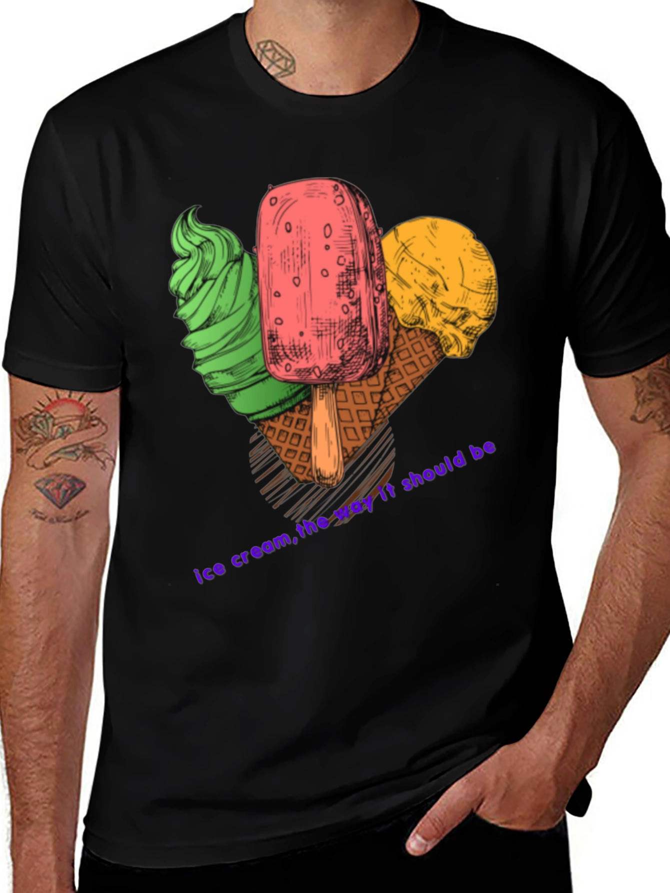 Variant 29 of Ice Cream Graphic Tee - Unique Design