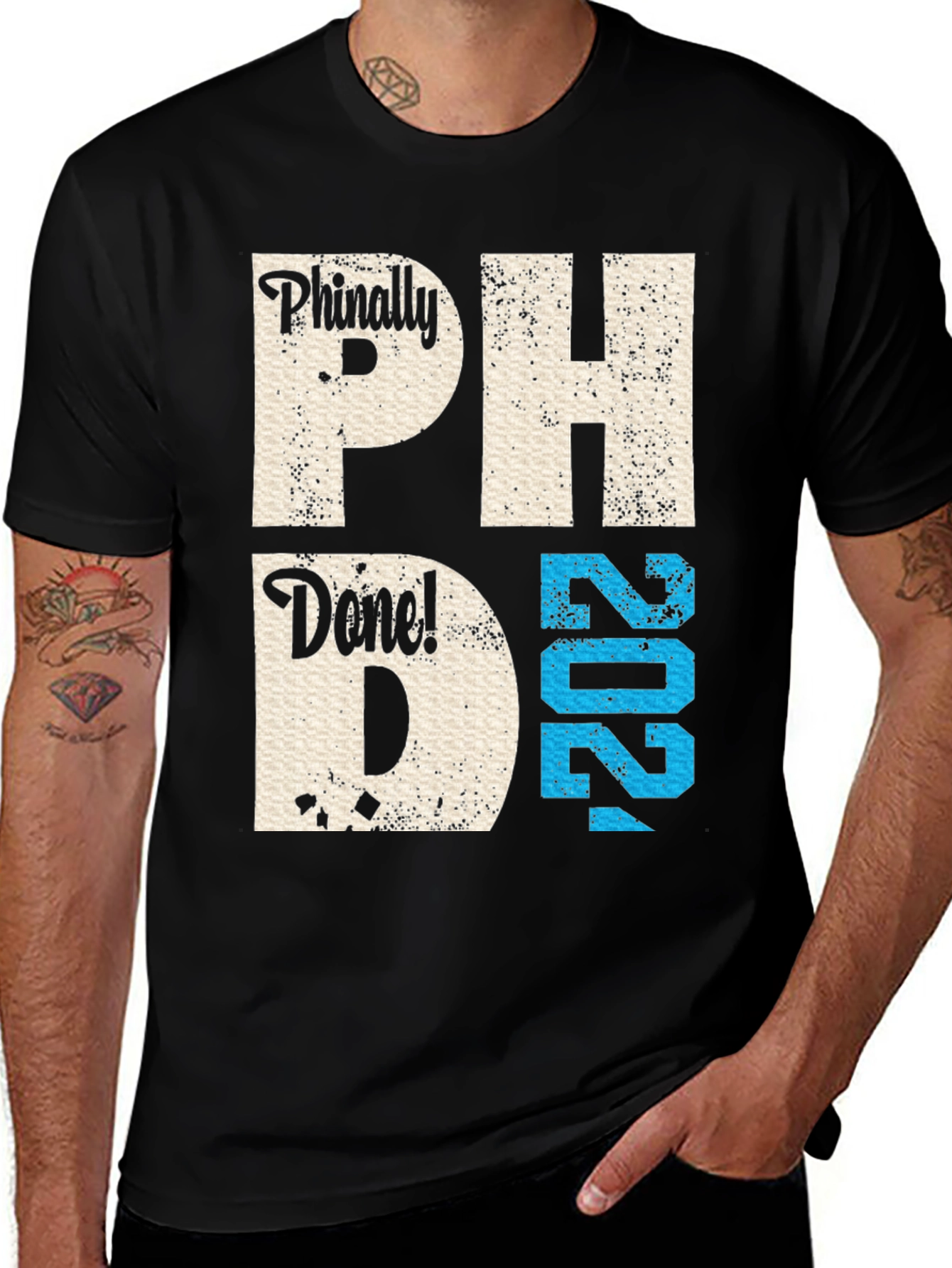 Black Phinally Done! PhD Graduate 2024 T-Shirt main image