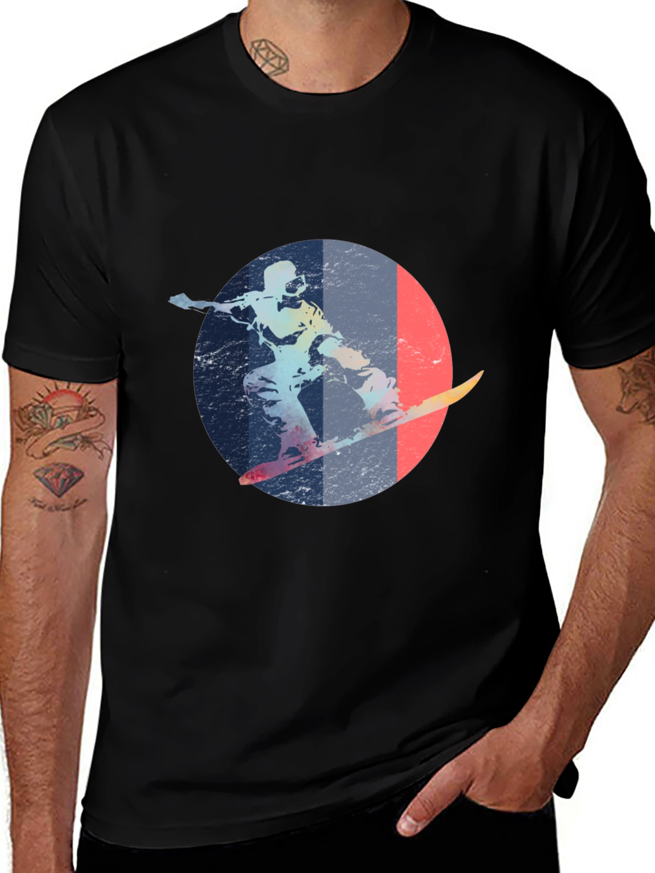 Variant 19 of Retro Snowboarder Graphic Tee