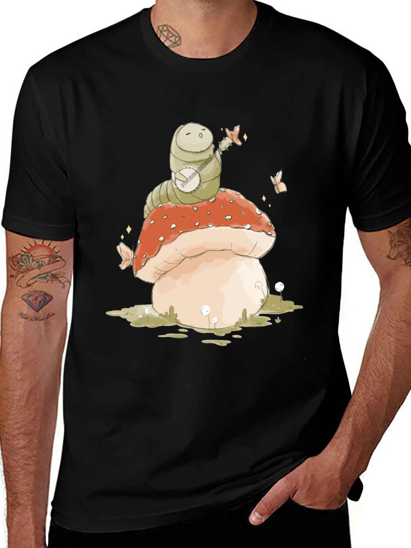 Variant 20 of Mushroom Caterpillar T-Shirt - Unique Design