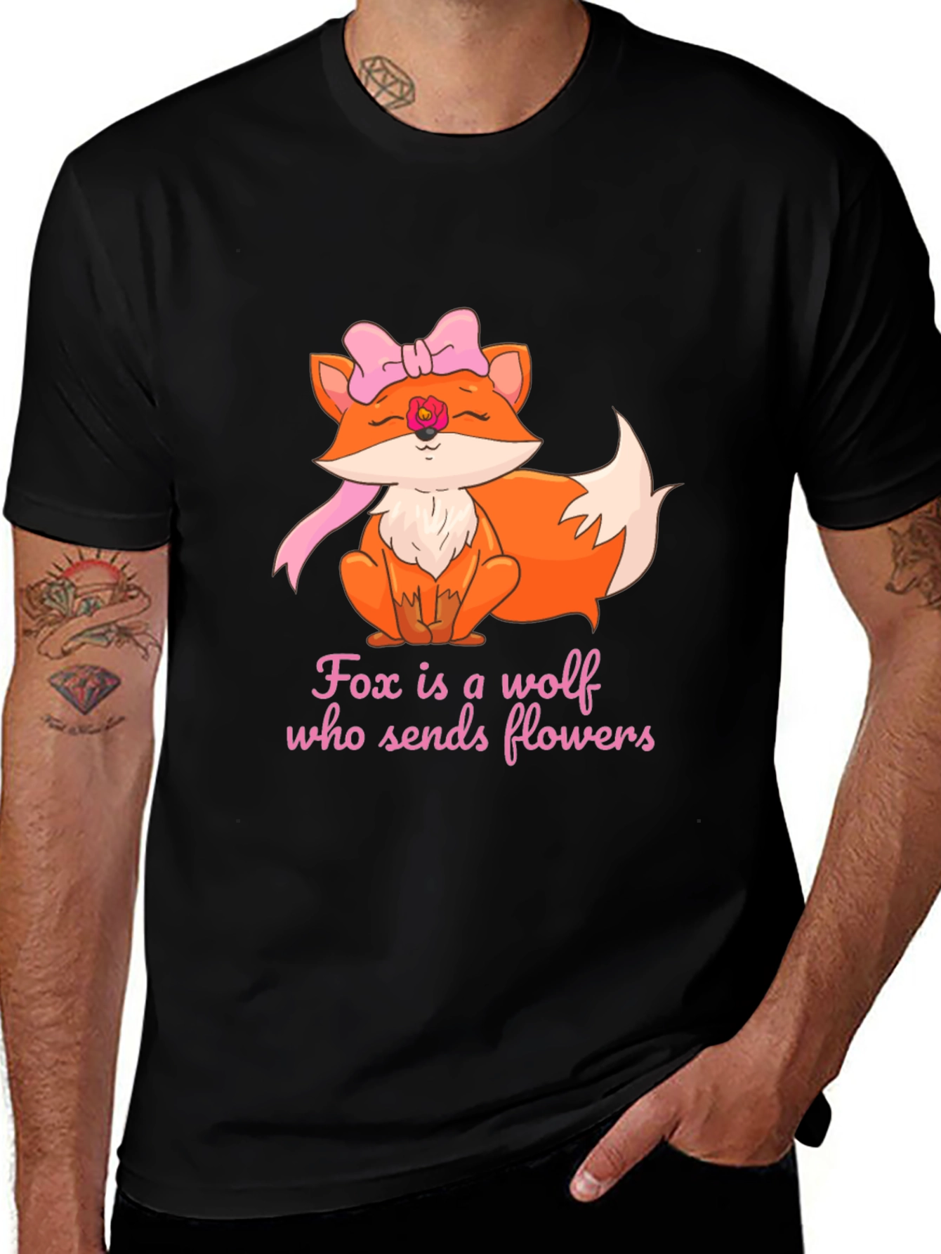 Fox Sends Flowers T-Shirt - Unique Graphic Tee