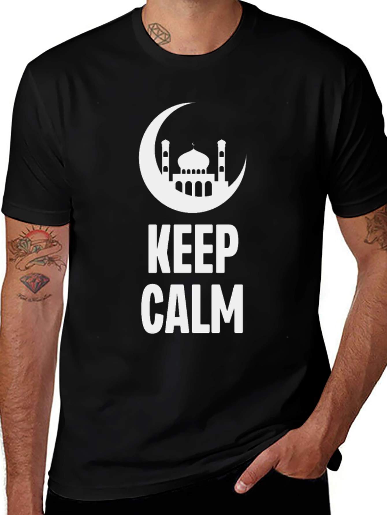 Variant 4 of Keep Calm Crescent Mosque T-Shirt