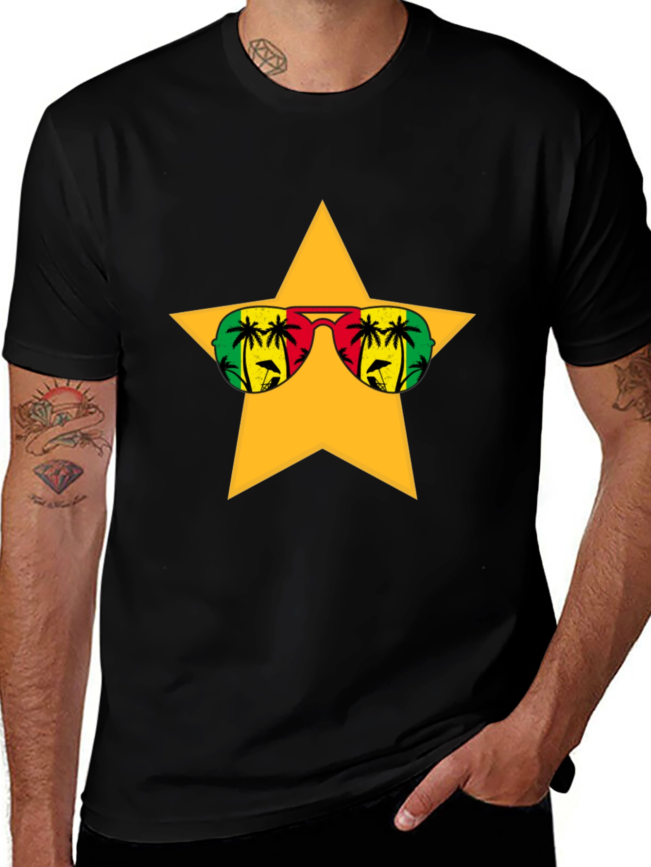 Star Sunglasses T-Shirt - Island Vibes
