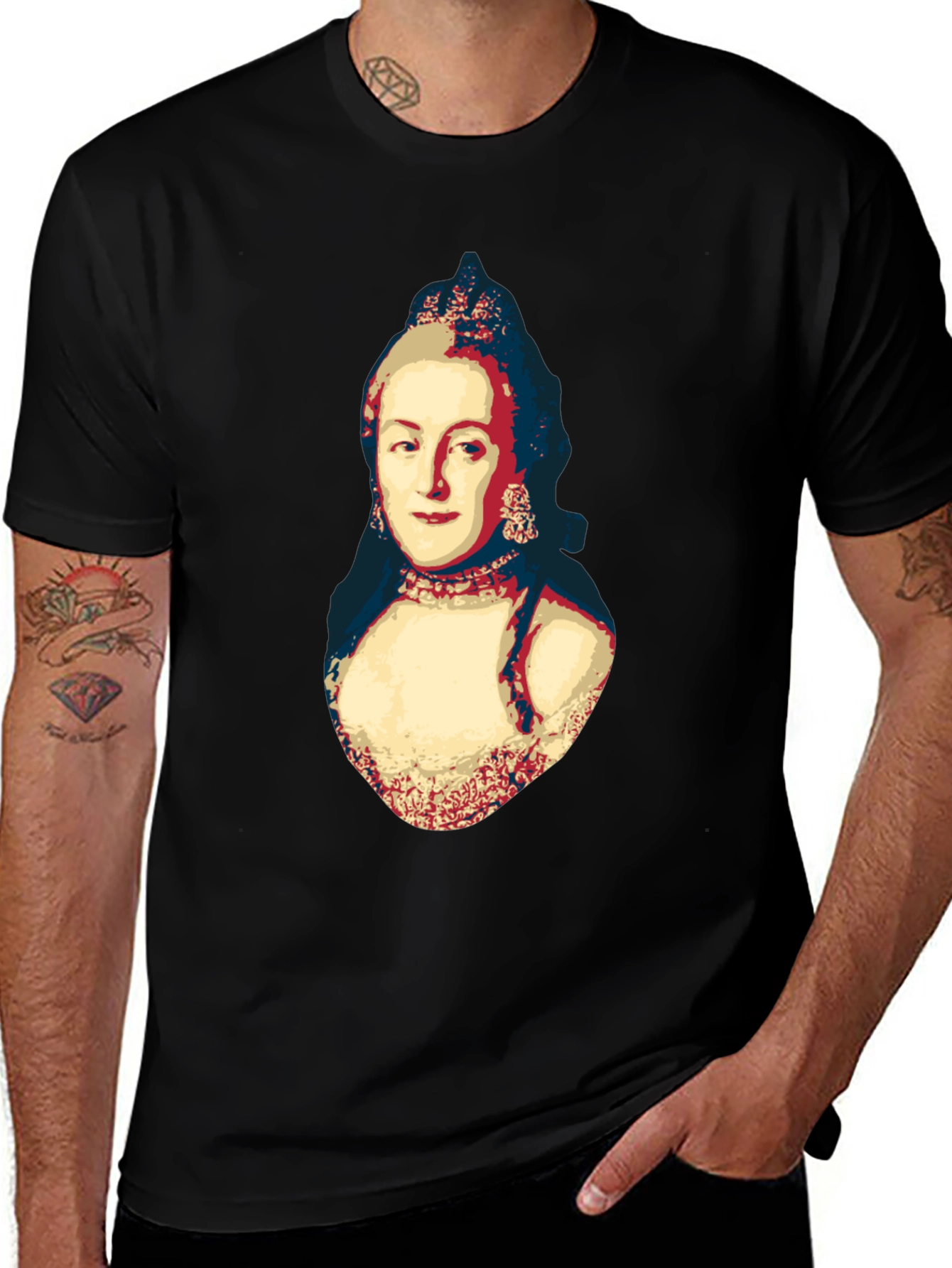 Variant 5 of Vintage Portrait Graphic Tee - Classic Style