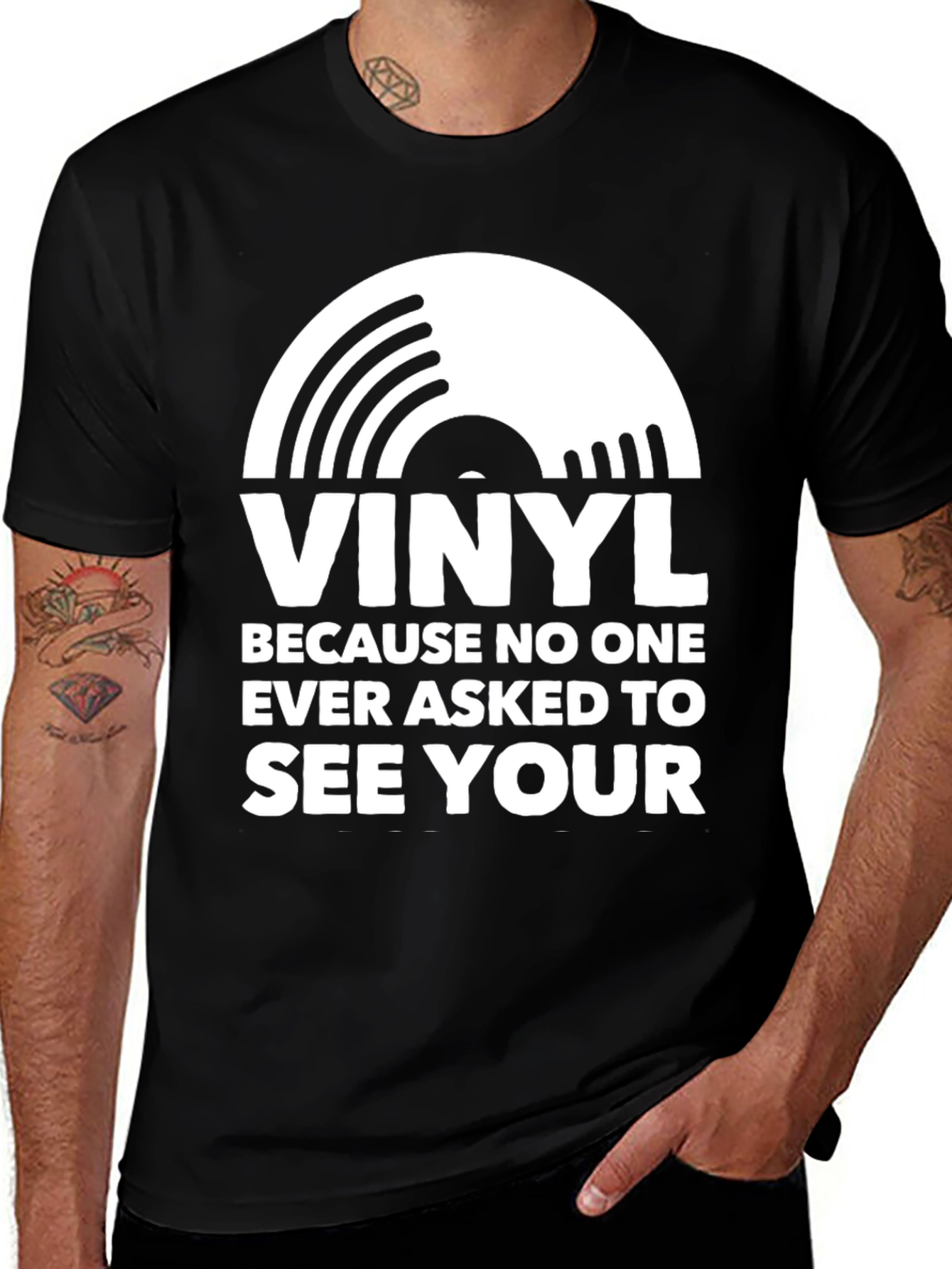 Variant 17 of Vinyl Humor Graphic Tee - Record Lover Shirt