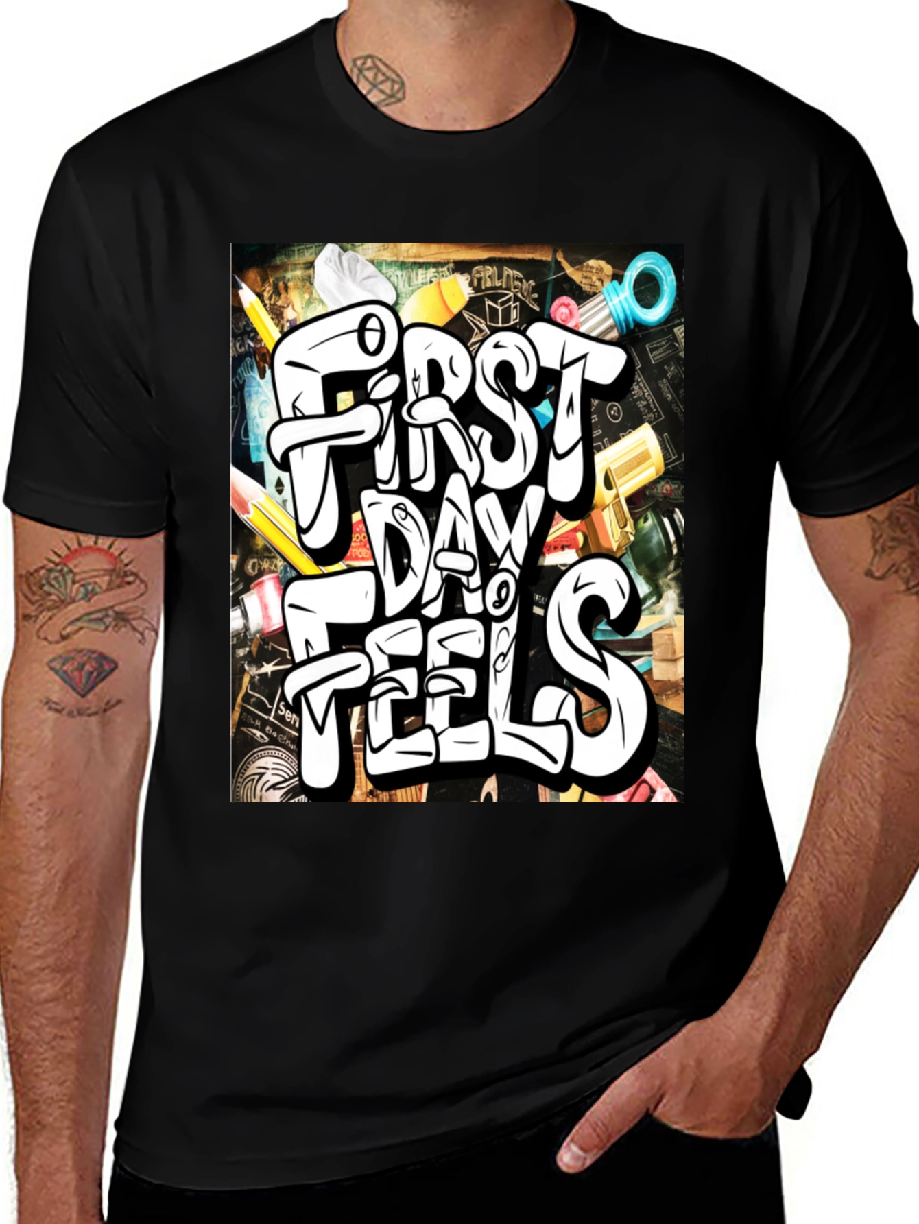 Variant 19 of First Day Feels Graphic Tee - Cool Back-to-School T-Shirt