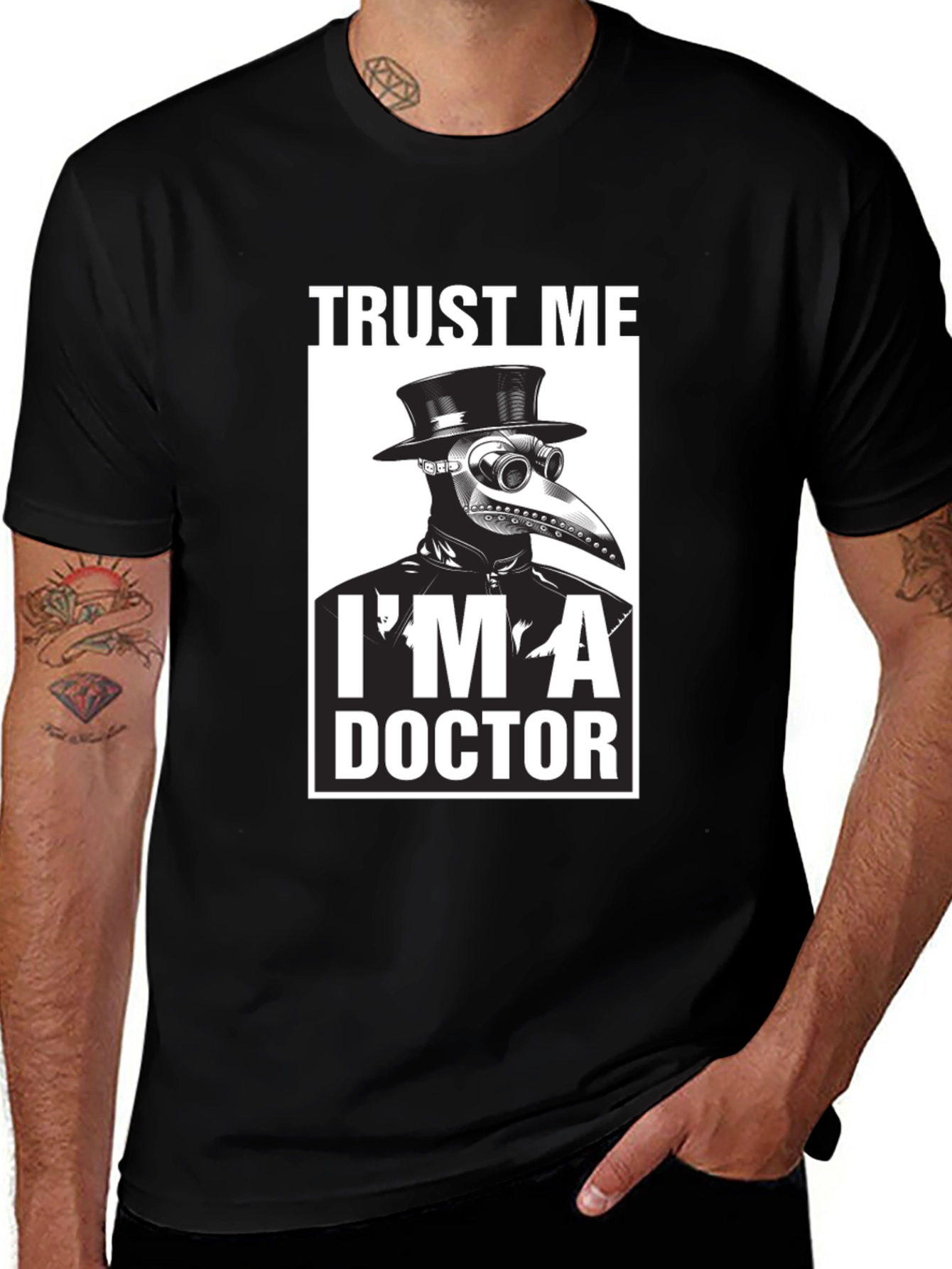 Variant 6 of Trust Me I'm A Doctor Plague Doctor T-Shirt
