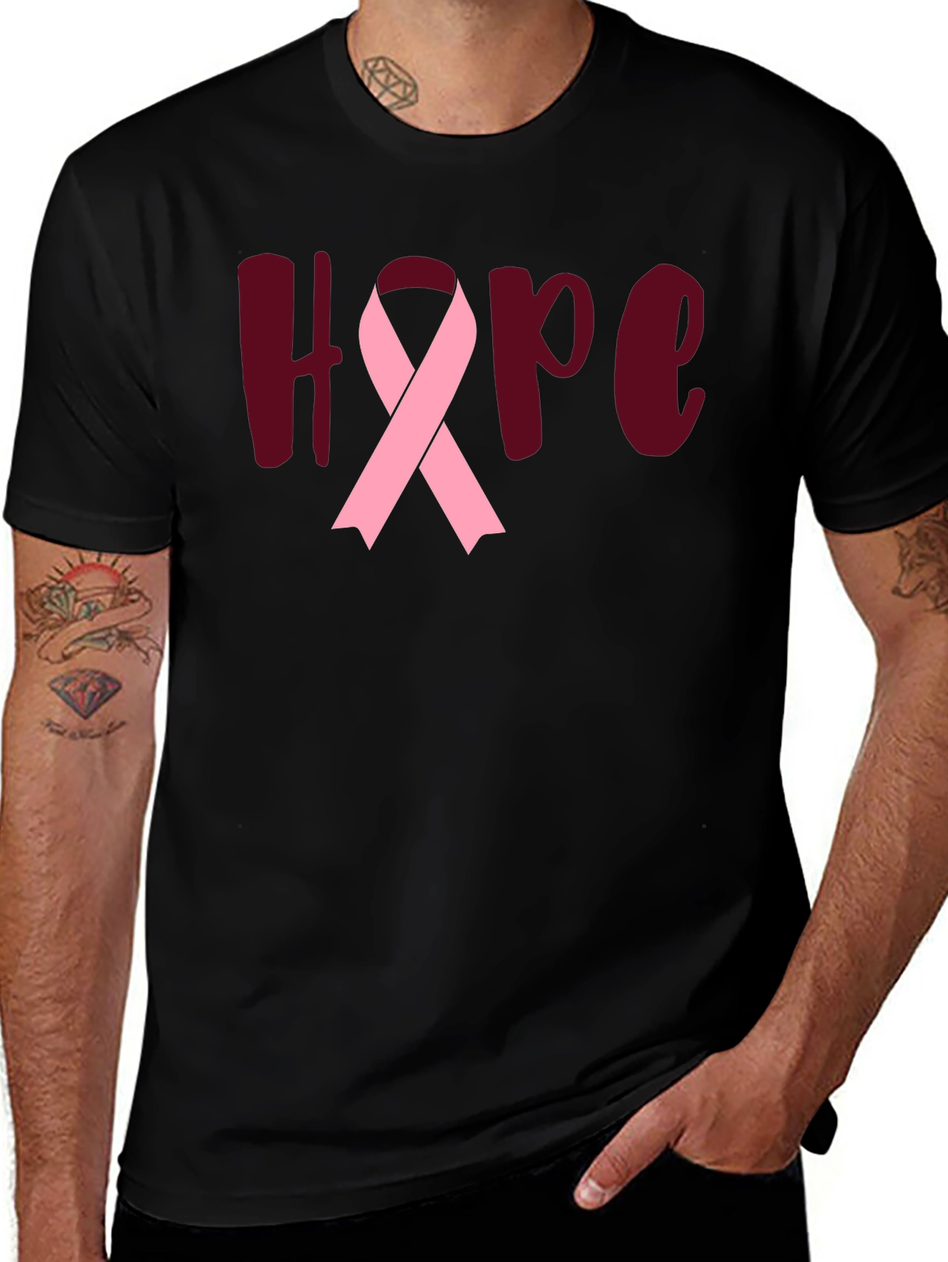 Variant 15 of Hope Breast Cancer Awareness Ribbon T-Shirt