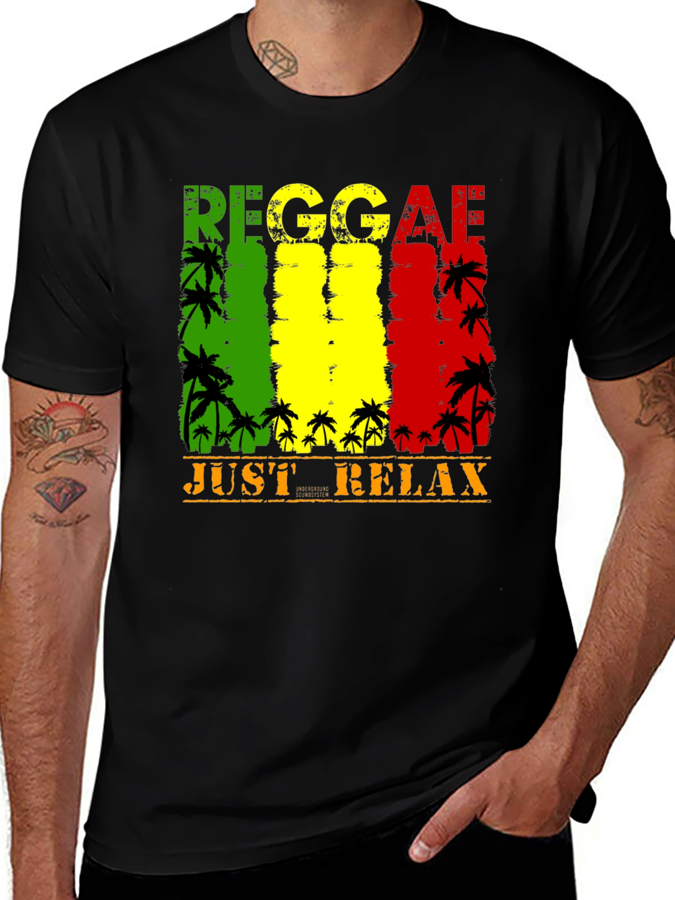 Variant 7 of Reggae Just Relax T-Shirt - Rasta Vibes