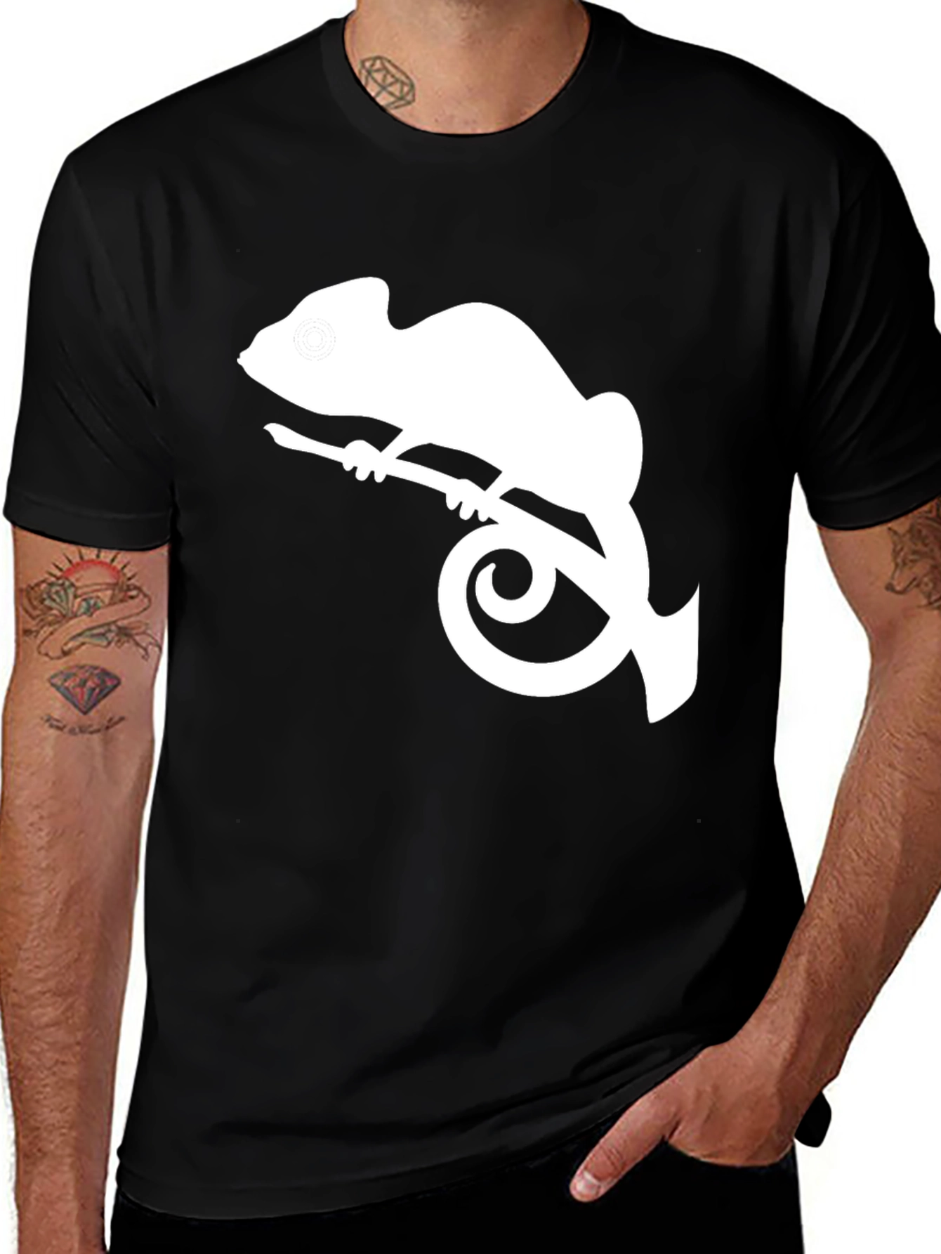 Variant 18 of Chameleon Graphic Tee - Stylish Reptile T-Shirt
