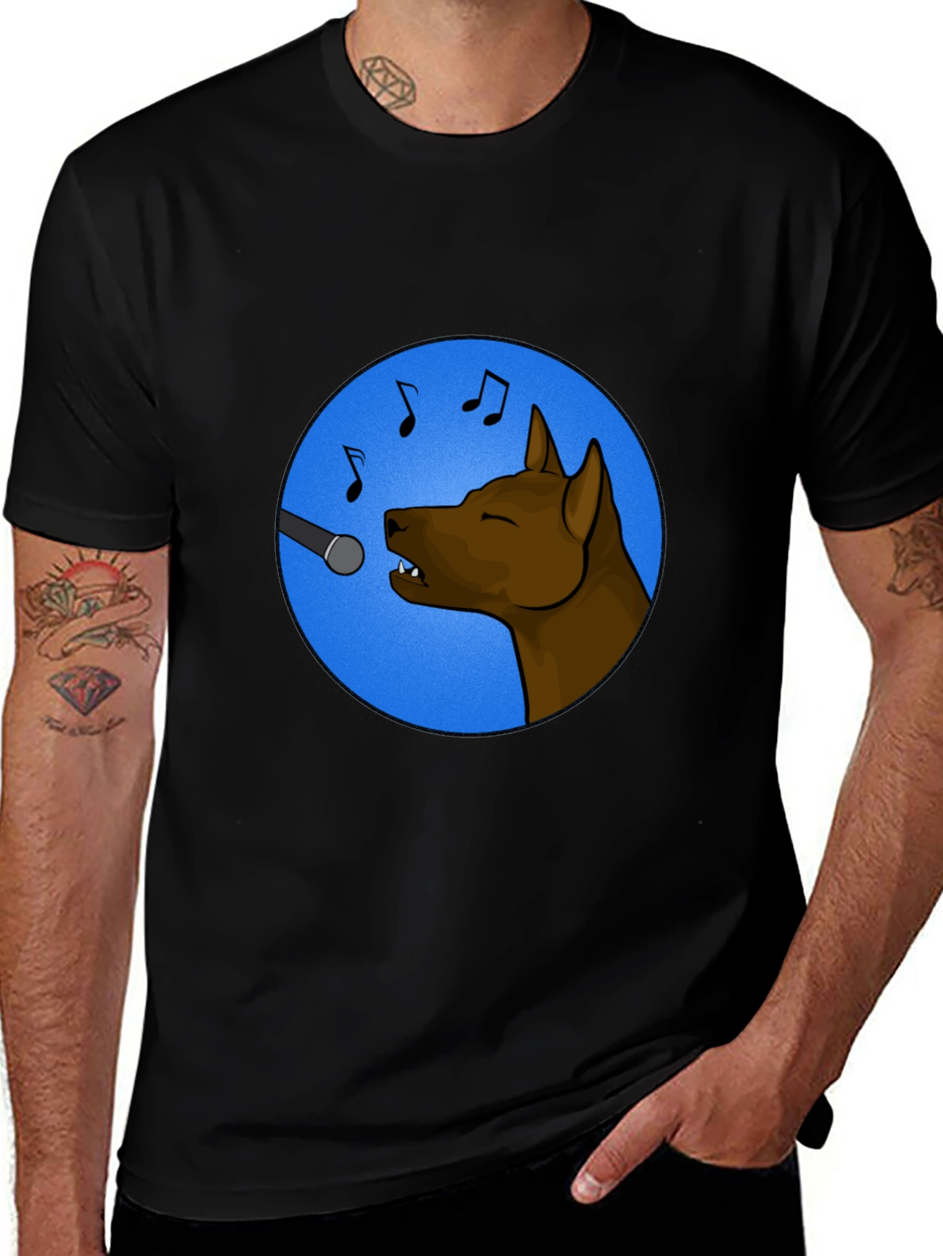 Variant 20 of Singing Dog T-Shirt - Music Lover Tee