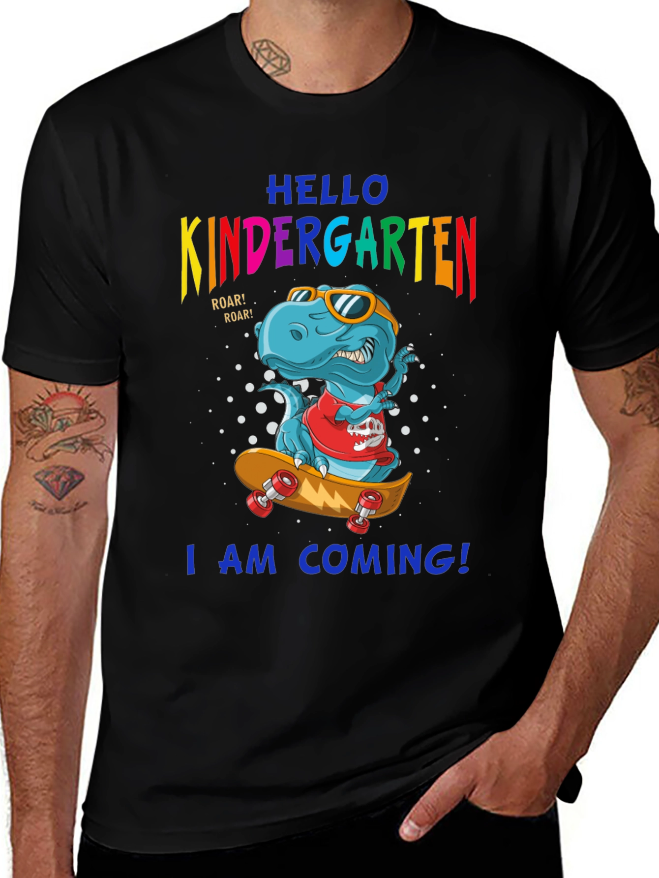 Variant 25 of Kindergarten Dinosaur T-Shirt - Ready to Roll!