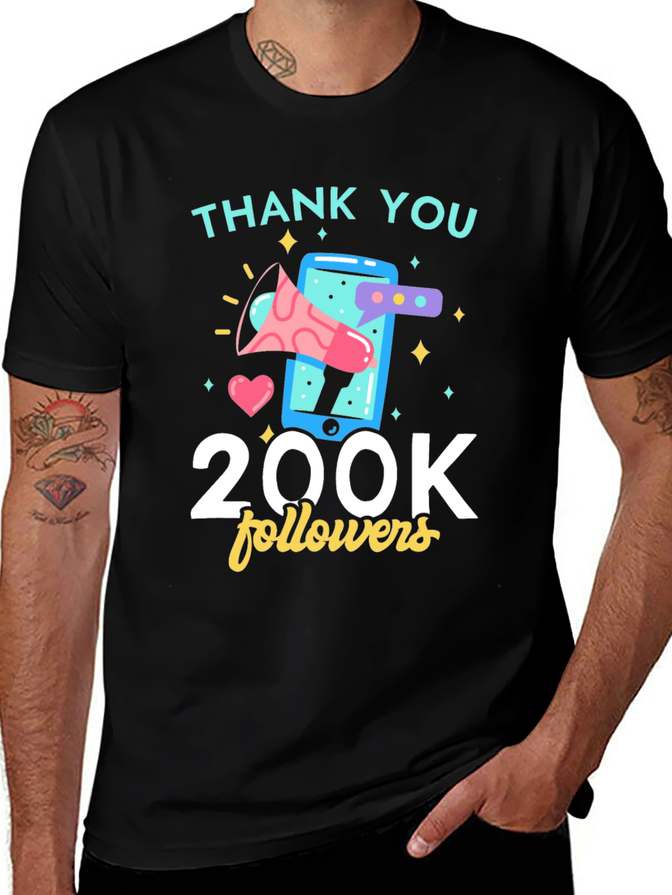 Variant 14 of Thank You 200K Followers Graphic Tee