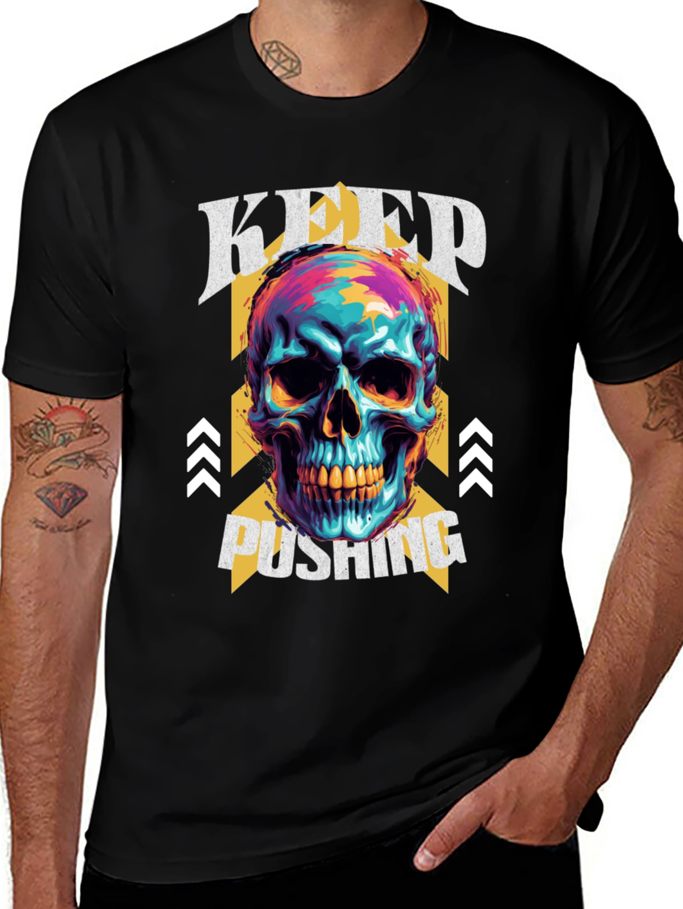 Variant 21 of Keep Pushing Graphic Tee